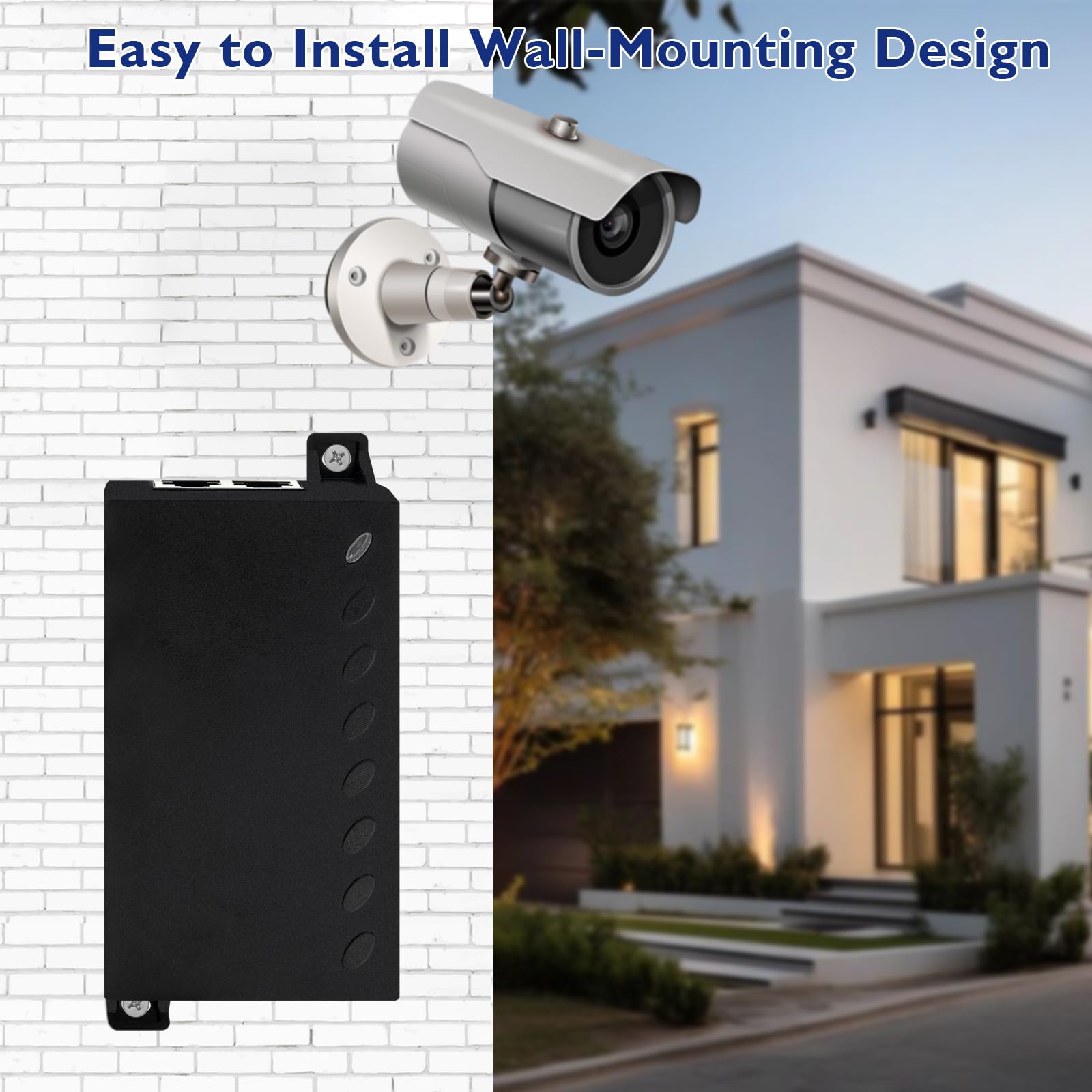 60W Gigabit Poe++ Injector   10/100/1000Mbps, Rj 45 Shielded, Ieee 802.3Af/At/Bt Compliant, Poe Switch Powerline Network Adapter For High Power Ethernet Devices, Up To 100M, By Thepoestore