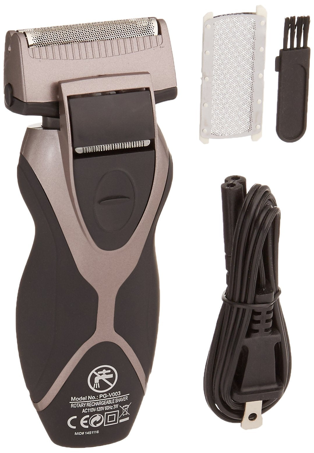 Vivitar Pg V003 Foilduo 2 Head Foil Shaver, Black