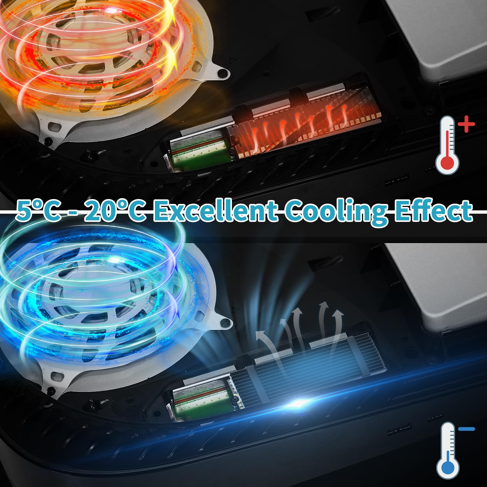 Eluteng M.2 Ssd Heatsink 4Pcs 2280 Ssd Heat Sink With Nvme Ssd Thermal Pad Nvme Heat Sink With 8 Black Rubber Straps For Pc/Ps5