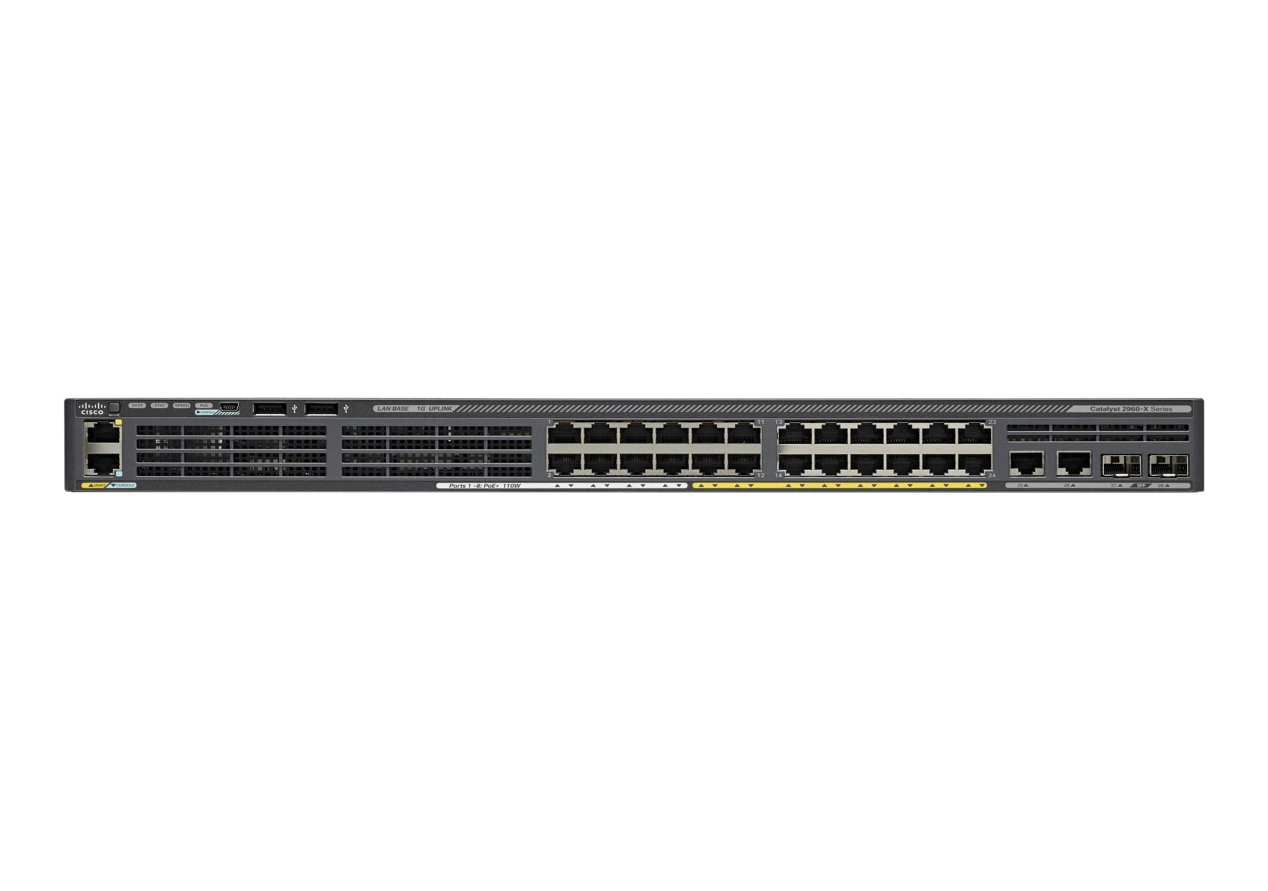 Cisco Catalyst Ws C2960X 24Ps L 24 Port Ethernet Switch With 370 Watt Poe