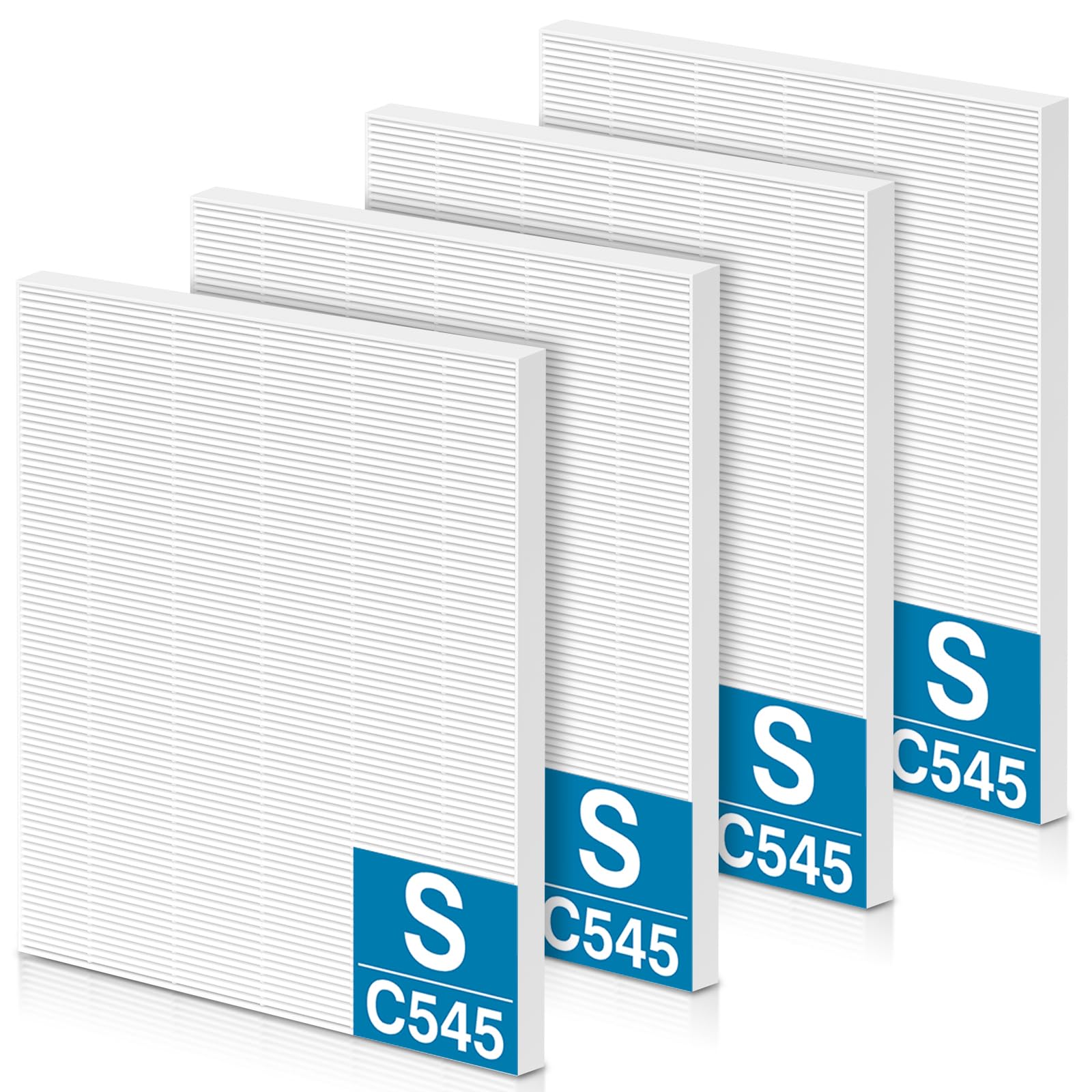 4 Pack C545 Hepa Replacement Filter S For Winix C545 Air Purifier, Replace Replacement For Winix S Filter Part 1712 0096 00 And