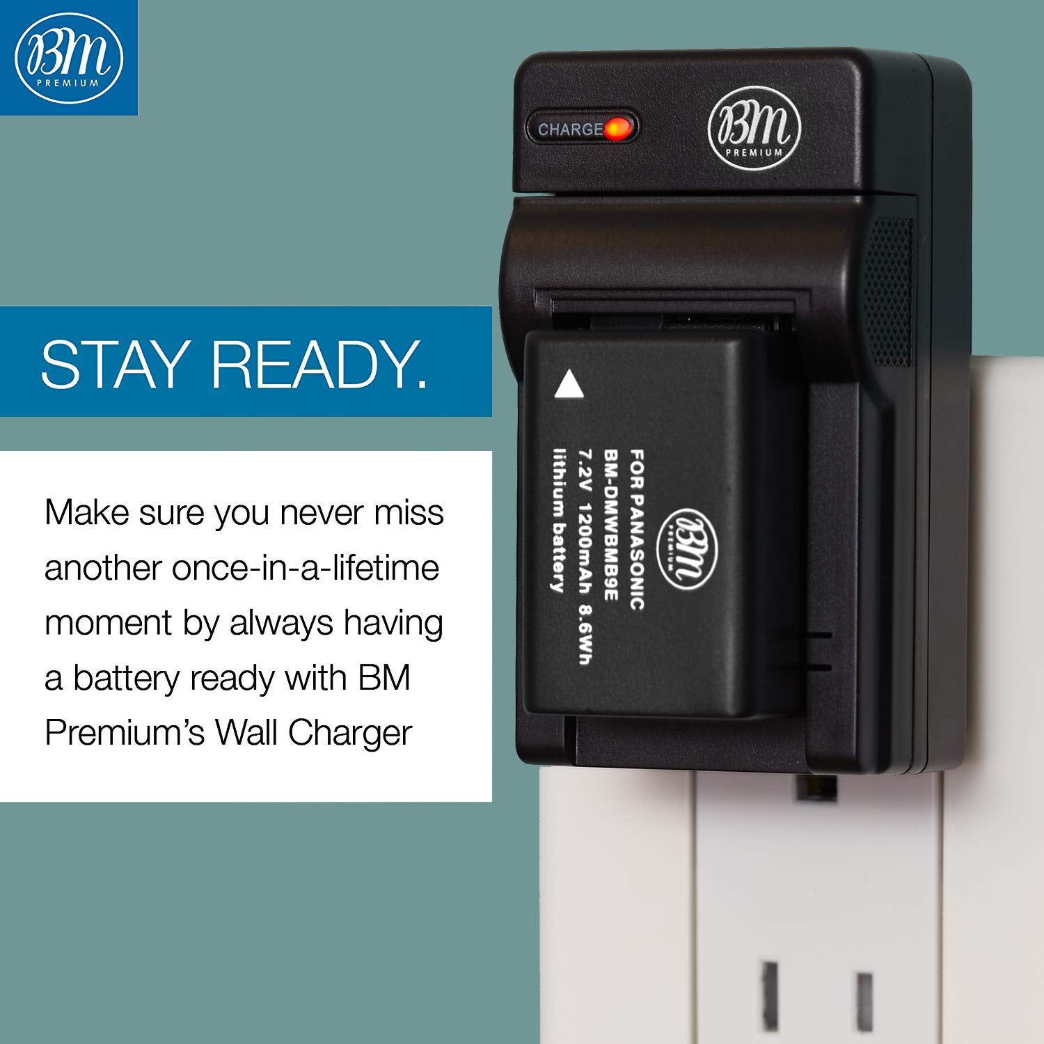 Bm Premium 2 Pack Of Dmw Bmb9 Batteries And Battery Charger For Panasonic Lumix Dc Fz80, Dc Fz80D, Dmc Fz40K, Dmc Fz45K, Dmc Fz4