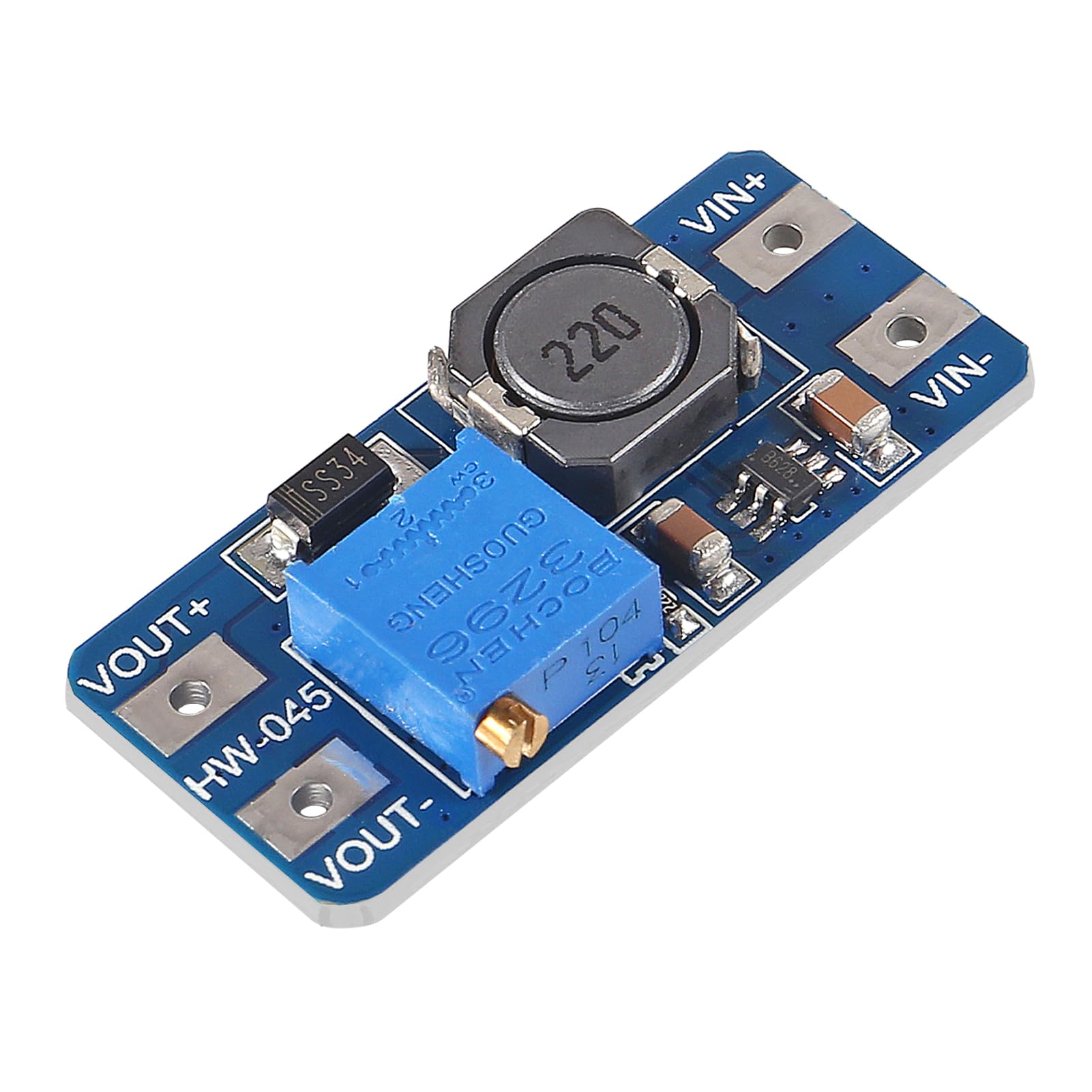 Aitrip 10Pcs Mt3608 Dc Dc Boost Converter 2A Adjustable Step Up Module Voltage Regulator Board Input Voltage 2V 24V To 5V 28V Ou