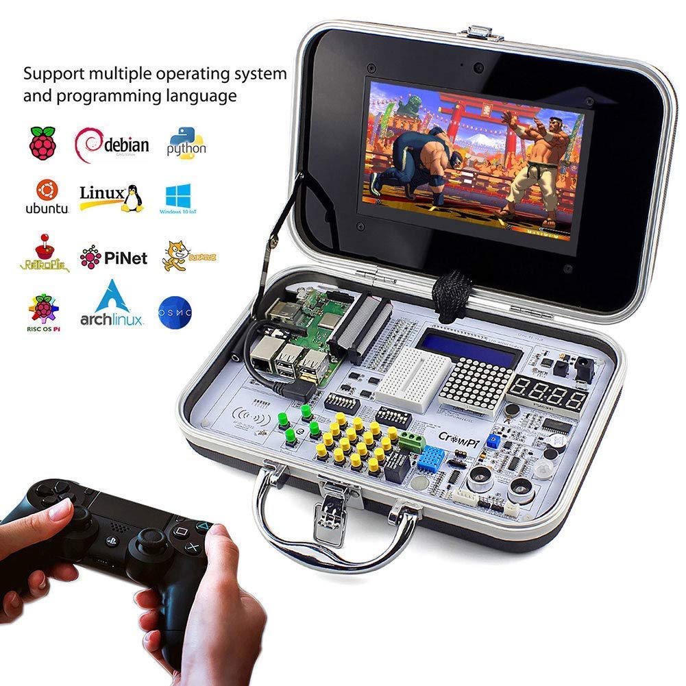 Elecrow Crowpi Raspberry Pi 4 3 B 3B+ 4B+ Kit Raspberry Pi Learning Programming Kit With Sensors   Advanced Version