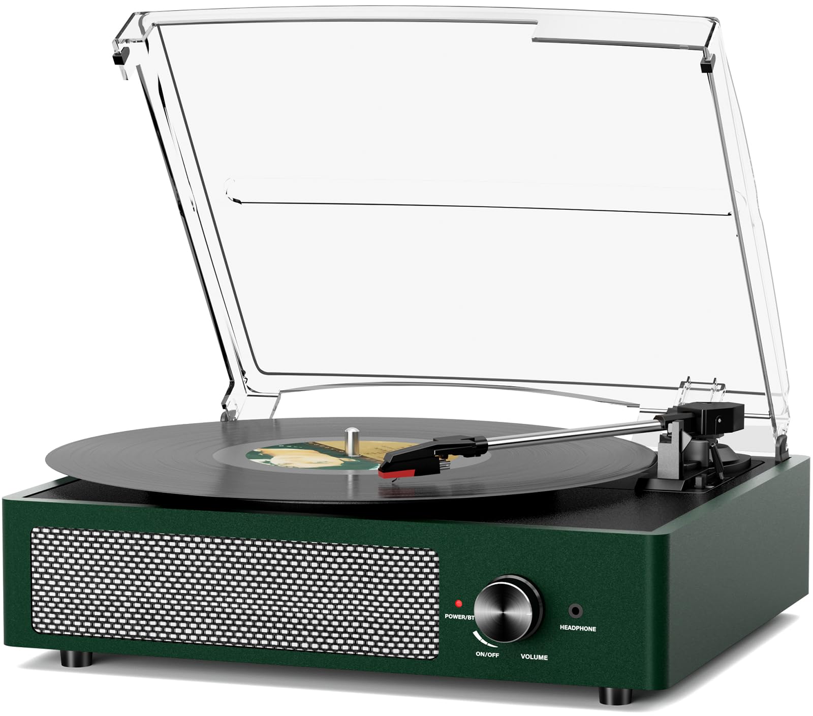 Record Player Bluetooth Turntable with Built-in Speakers & 3 Speed 3 Size Portable Retro Vinyl Record Player for Entertainment a