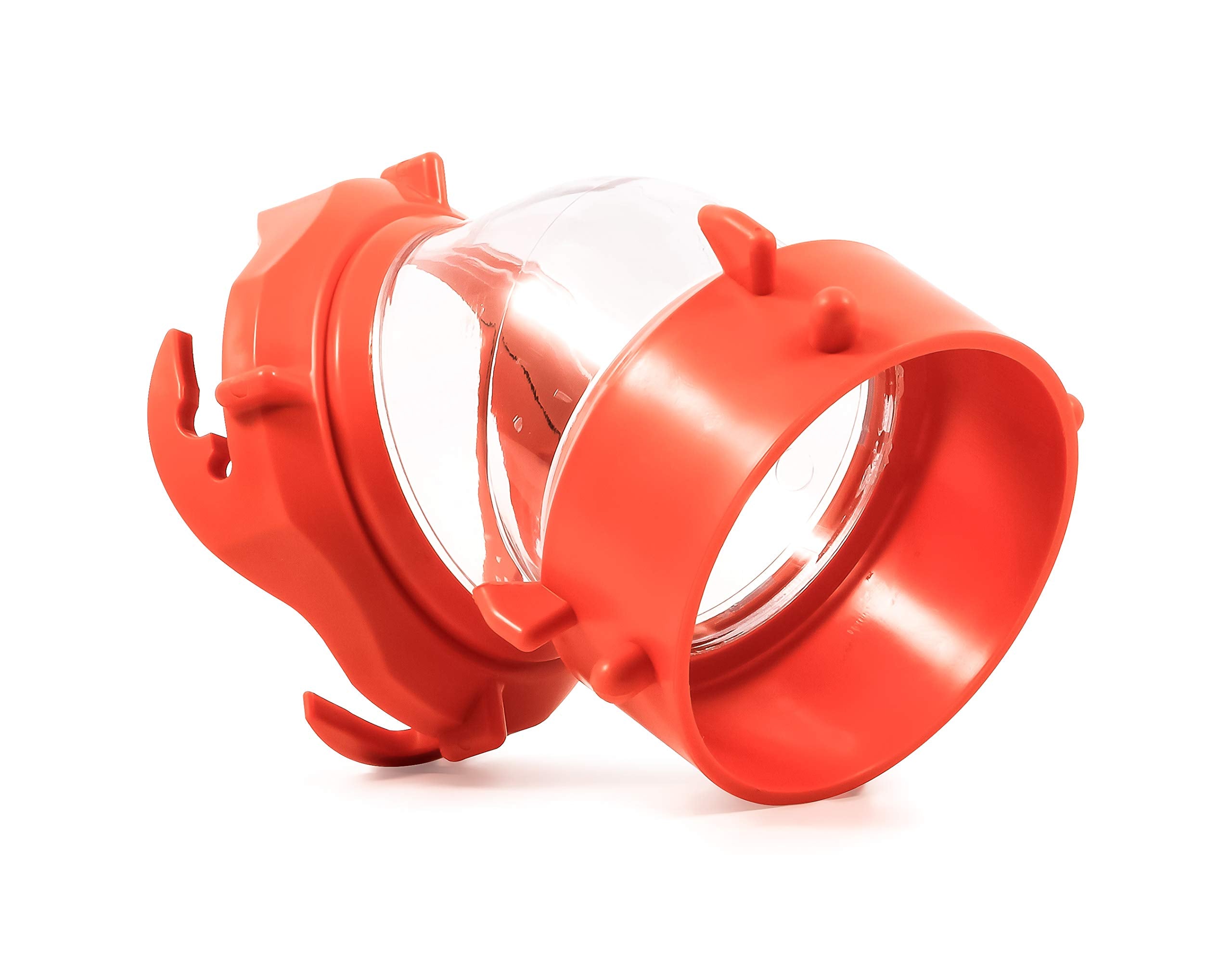 Camco Rhinoflex Clear 45-Degree Camper/Rv Sewer Hose Swivel Fitting - Features A Swivel Lug Fitting & A 4-Prong Bayonet Fitting ,WBAUVB006OQ35GU