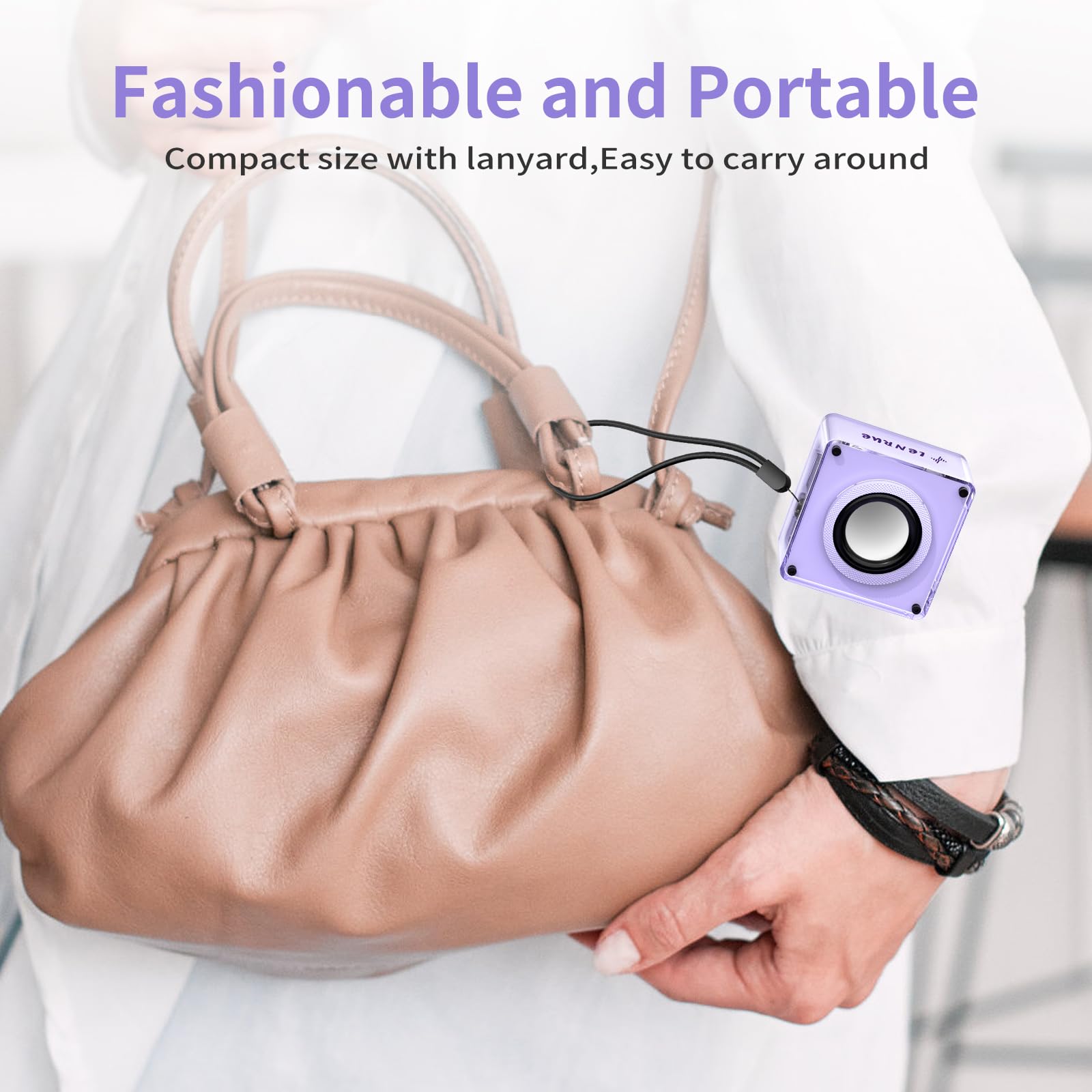 Lenrue Mini Bluetooth Speaker,Wireless Portable Speakers,5W Small Speaker With Clear Sound,Support Tws/Tf Card,Lanyard Design For Hiking, Biking, Trip,Gift For Men/Women/Boys/Girls/Teenagers