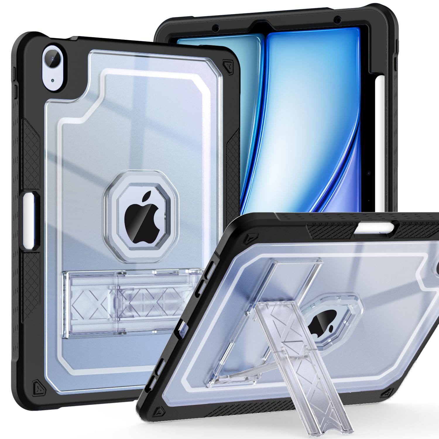 Zonefoker For Ipad Air 11 Inch Case 6Th/5Th/4Th Generation M2 11 Inch 2024/2022/2020 Case, Slim Cover For Kids With Pencil Holde