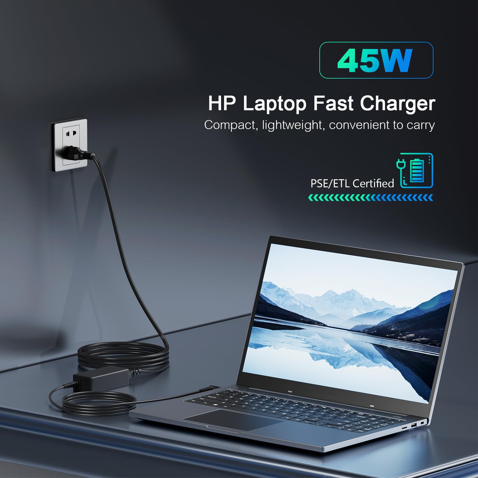 741727 001 710412 001 213349 109 Spare 45W Laptop Charger Replacement For Hp Laptop Including Pavilion X360 Envy X360 Spectre El