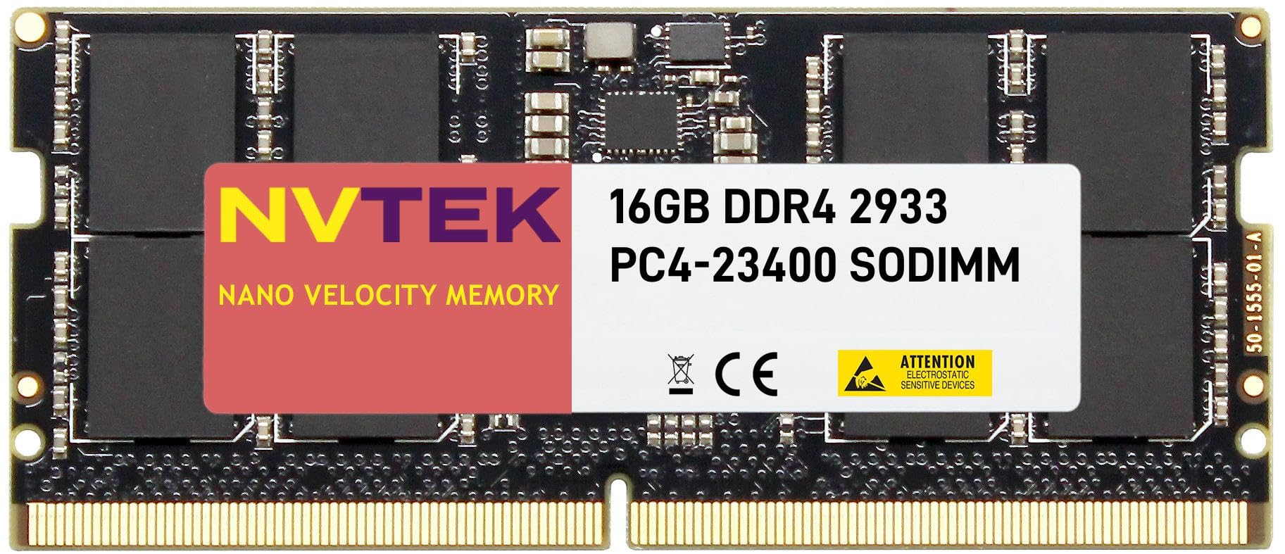 Nvtek 16Gb (1X16Gb) Ddr4 2933Mhz Pc4 23400 Sodimm 2Rx8 1.2V Cl21 260 Pin Non Ecc Laptop Pc Computer Memory