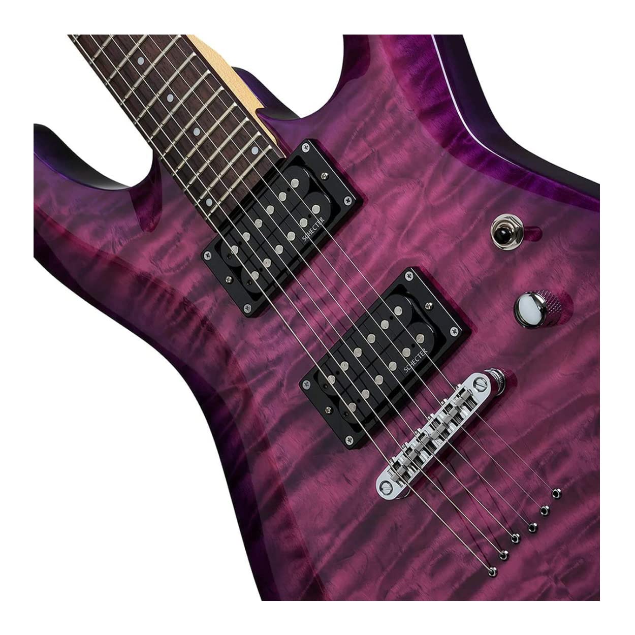 Schecter C 6 Plus 6 String Electric Guitar (Right Hand, Electric Magenta)