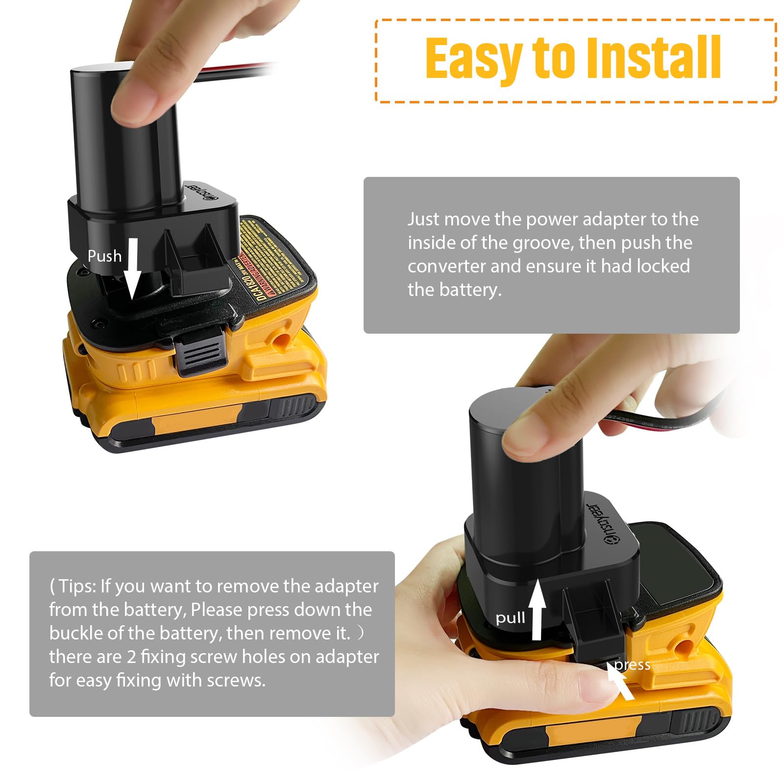 Power Wheel Adapter With Fuse & Switch, Secure Battery Adapter For 18V Xrp Lithium Battery, With 12 Gauge Wire, Good Power Conve