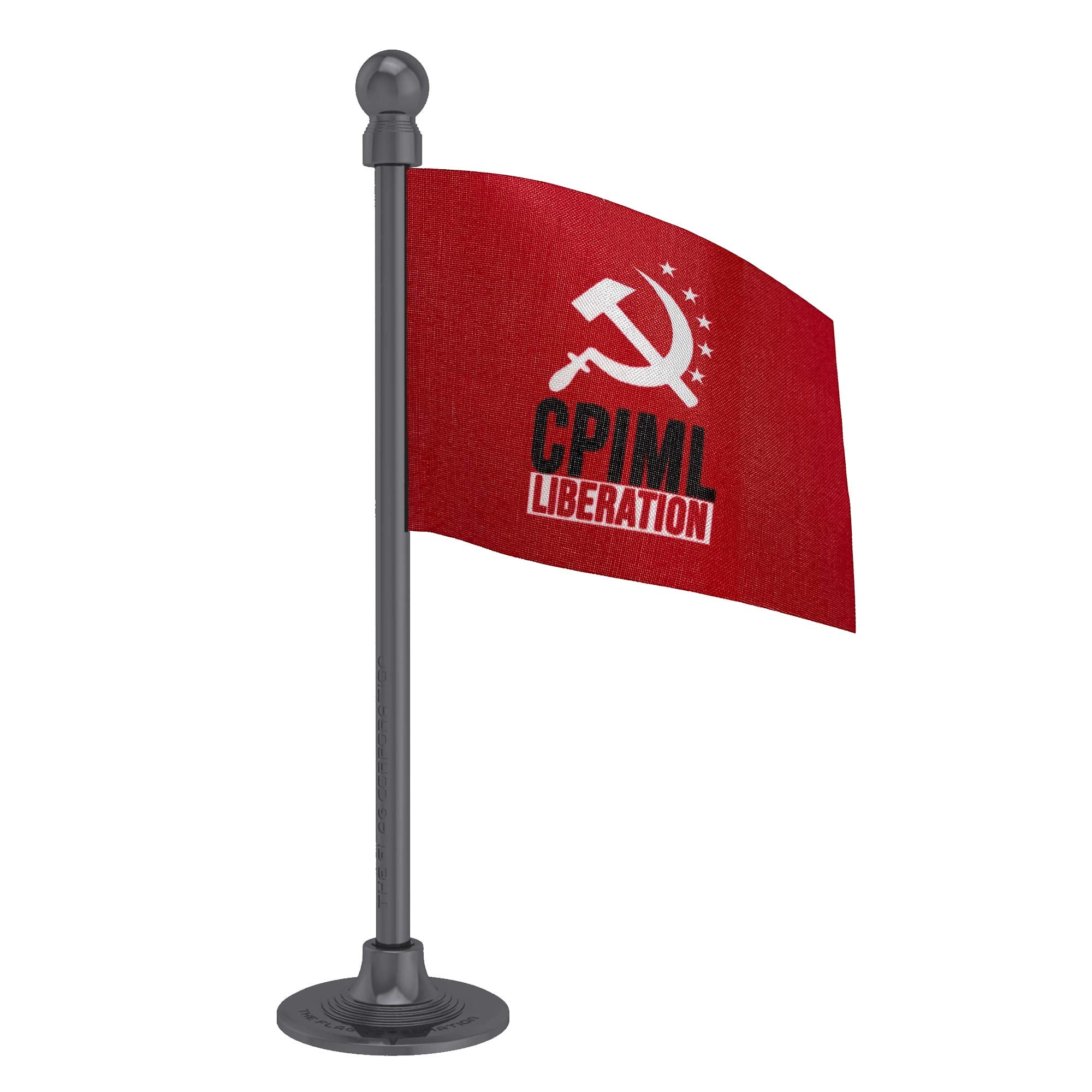 The Flag Corporation Communist Party Of India MarxistLeninist Liberation (Cpiml) Car Dashboard Flag 2In X 3In With A Stainless S