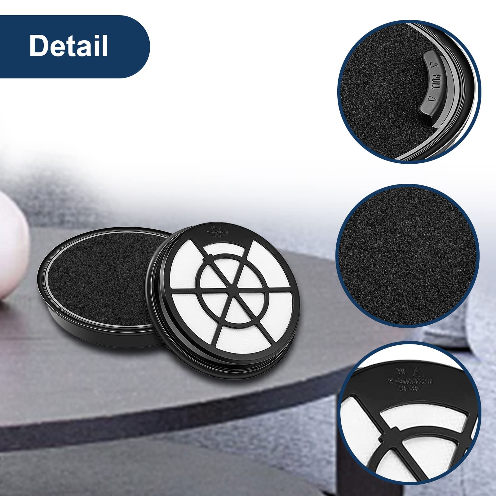 2Pcs Filters Replacement For Eureka Nen110A Nen110B Nen110D Whirlwind Bagless Canister Vacuum Cleaner