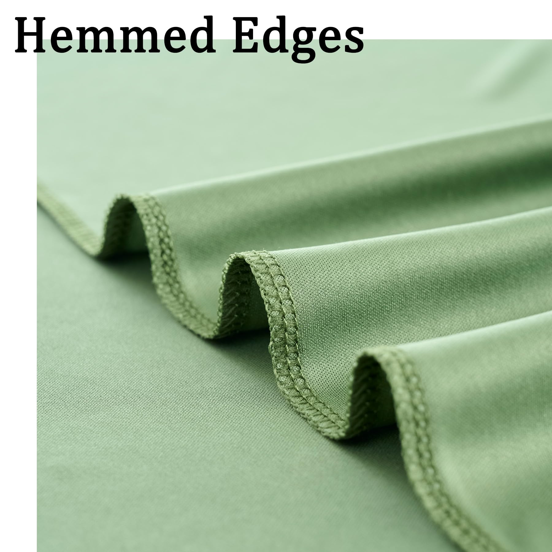 10Ft X 10Ft Wrinkle Free Sage Green Backdrop Curtains For Parties, Polyester Photo Backdrop Drapes 2 Panels 5X10Ft For Wedding B