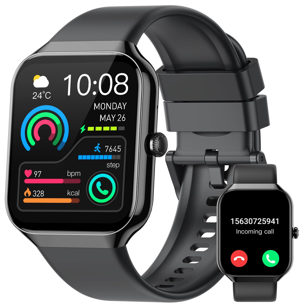 Smart Watch For Men Women (Answer/Make Call), 1.96''Hd Smartwatch With Heart Rate/Sleep Monitor/Pedometer/Calories, 113+ Sports