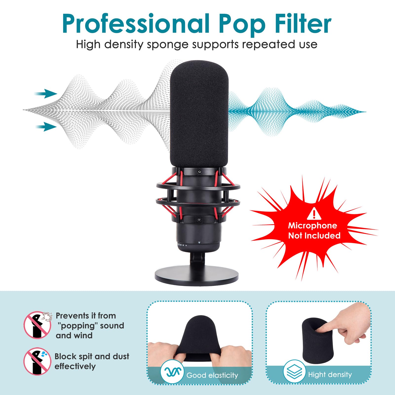 Red Mic Arm Compatible With Hyperx Quadcast S   Premium Quadcast S Microphone Boom Arm For Gaming, Streaming By Youshares