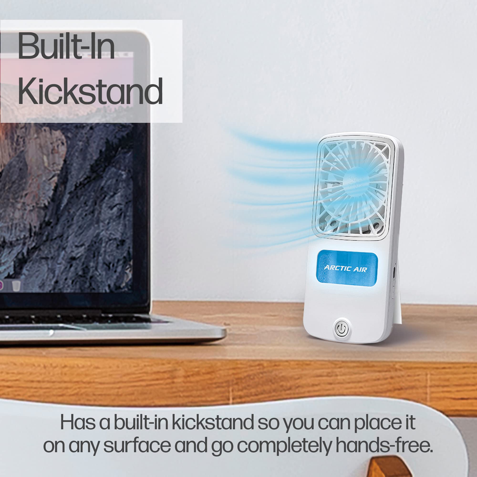 Arctic Air Portable Fan, Pocket Chill Handheld Mini Fan, Rechargeable Personal Air Cooler With Hydro Chill Technology, 3 Speeds