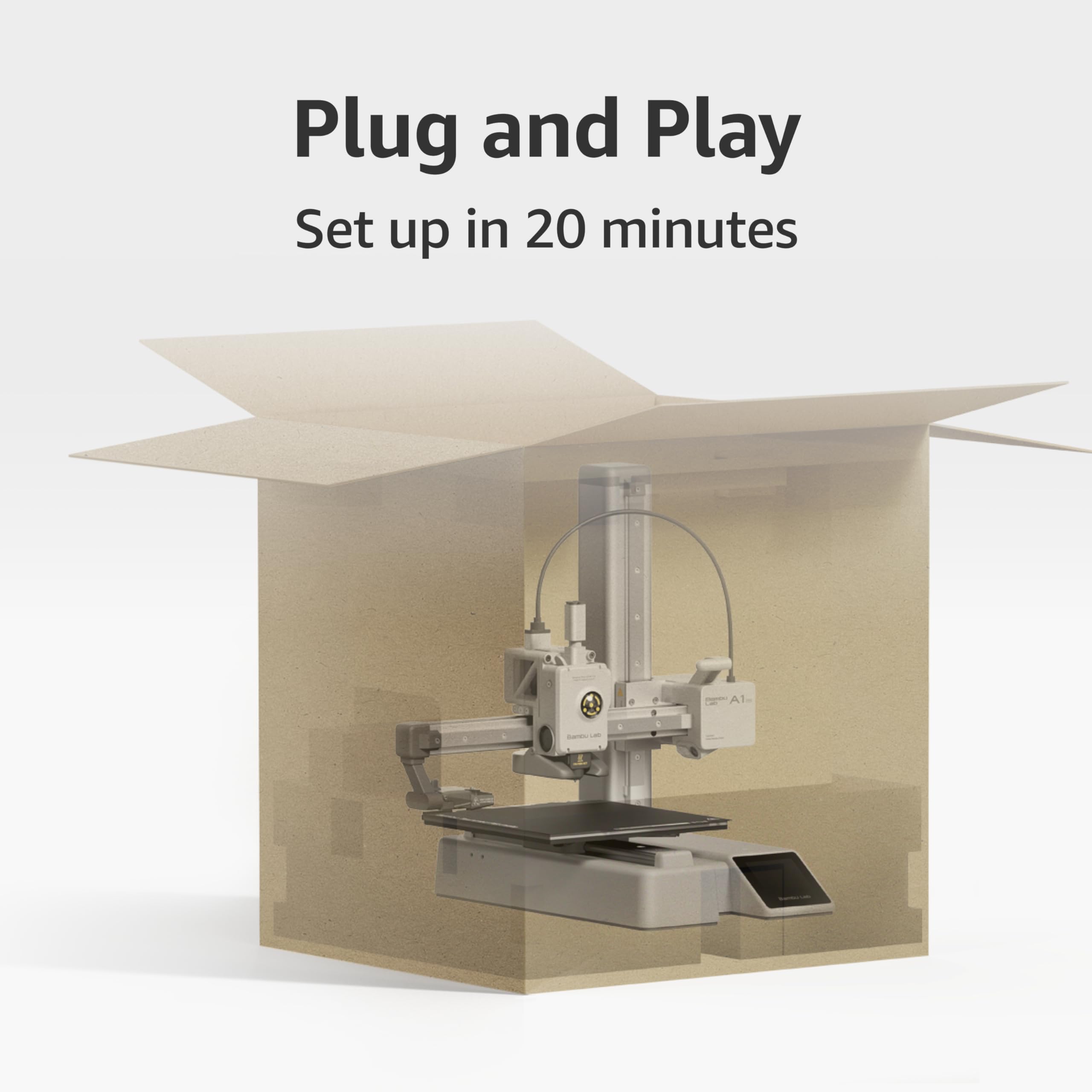 Bambu Lab A1 Mini Combo, A1 Mini 3D Printer And Ams Lite, Support Multi Color 3D Printing, High Speed & Precision, Full Auto Cal