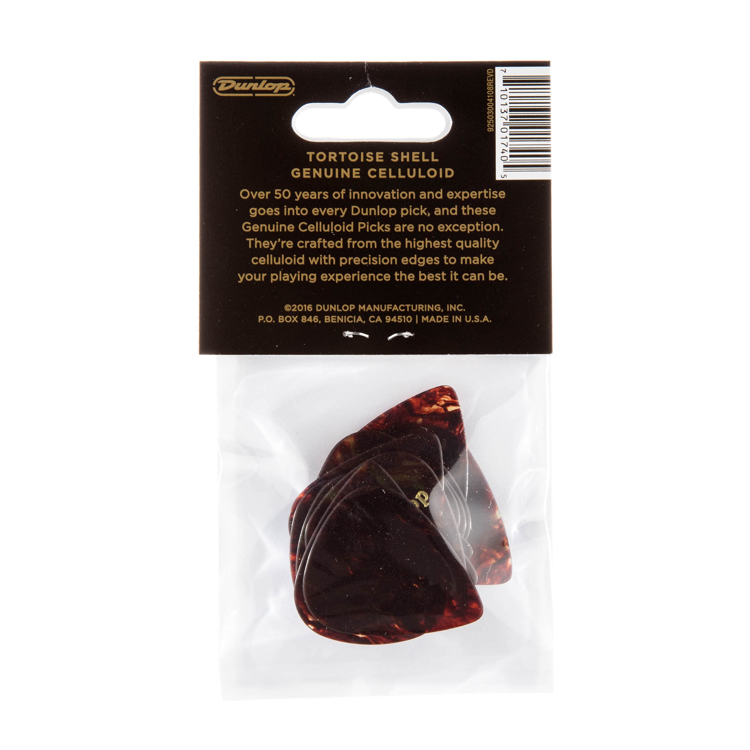 Jim Dunlop 483P05Md Genuine Celluloid, Shell, Medium, 12/Player'S Pack