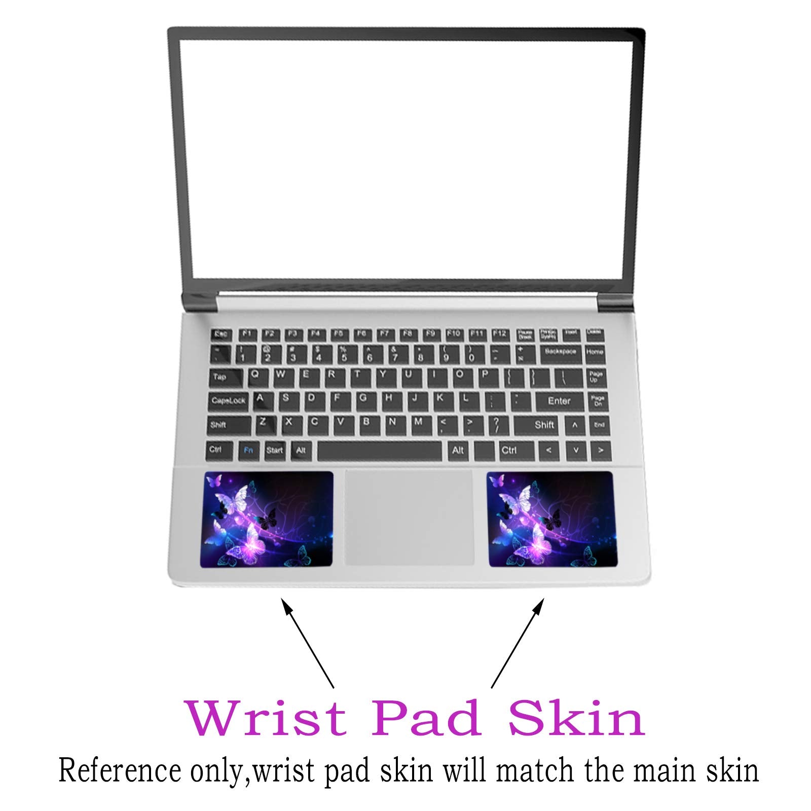 Laptop Skin Sticker Decal,12'' 13'' 13.3'' 14'' 15'' 15.4'' 15.6 Inch Laptop Skin Sticker Cover Art Protector Notebook (2 Wrist