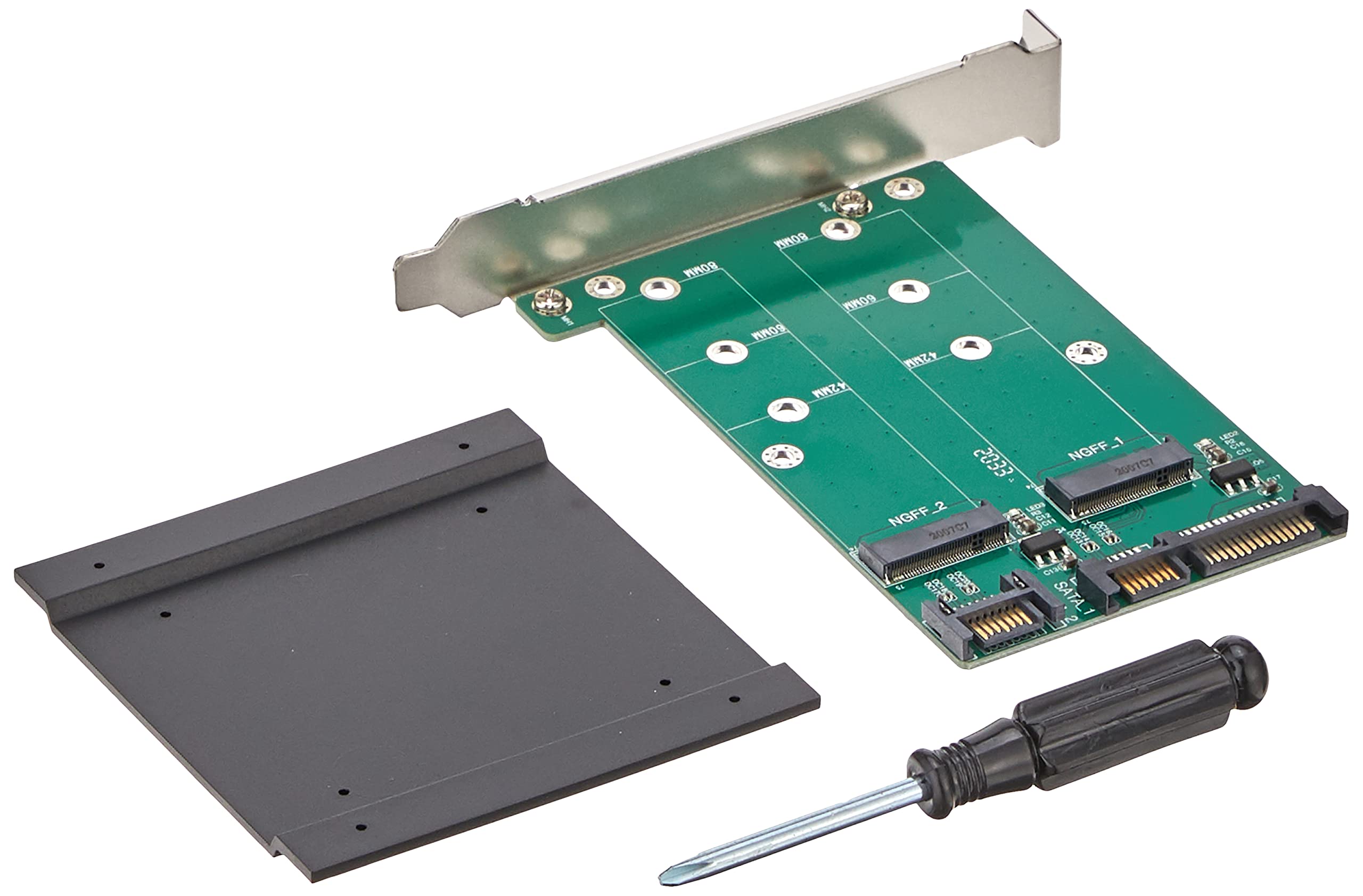 Vantec Multi Size Dual M.2 To Two Sata Iii Port Converter Kit Ugt M2St220