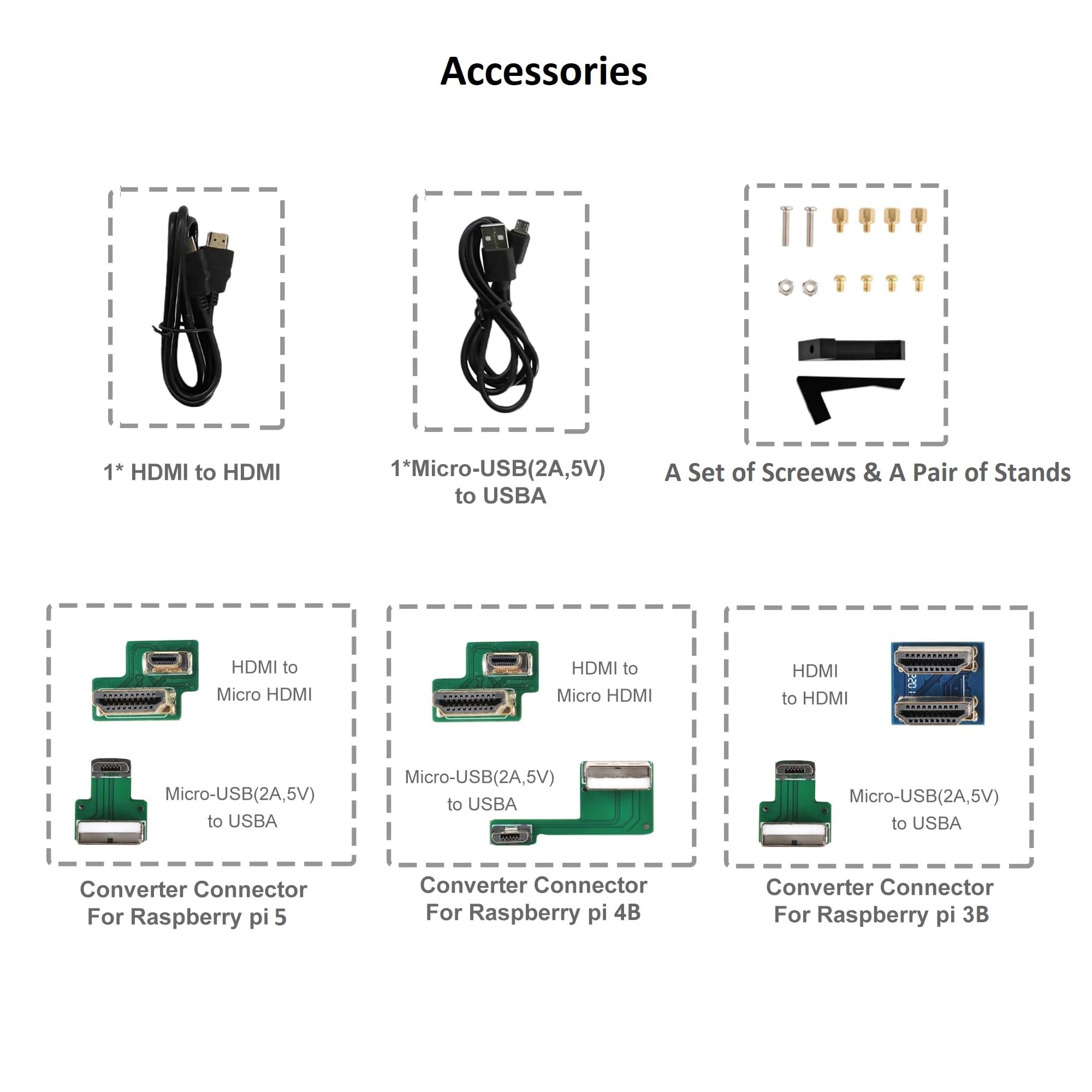 Wisecoco 7 Inch Lcd Touch Screen For Raspberry Pi Portable Monitor Ips 1024 * 600 No Cable Needed Dual Speaker With Osd Hdmi Tou