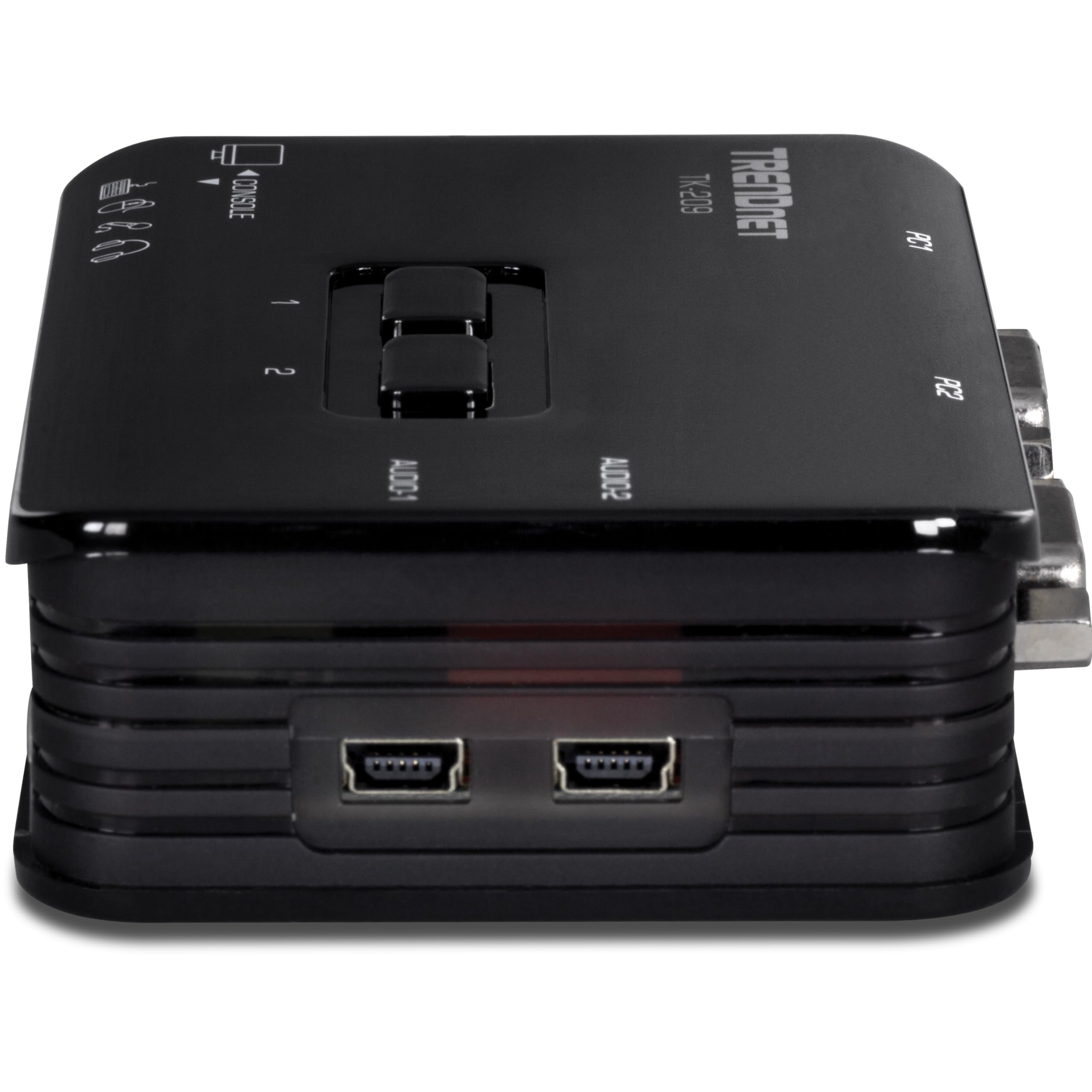 Trendnet 2 Port Usb Kvm Switch And Cable Kit With Audio, Manage Two Pcs, Usb 1.1, Hot Plug, Auto Scan, Hot Keys, Windows & Linux Compliant, Tk 209K
