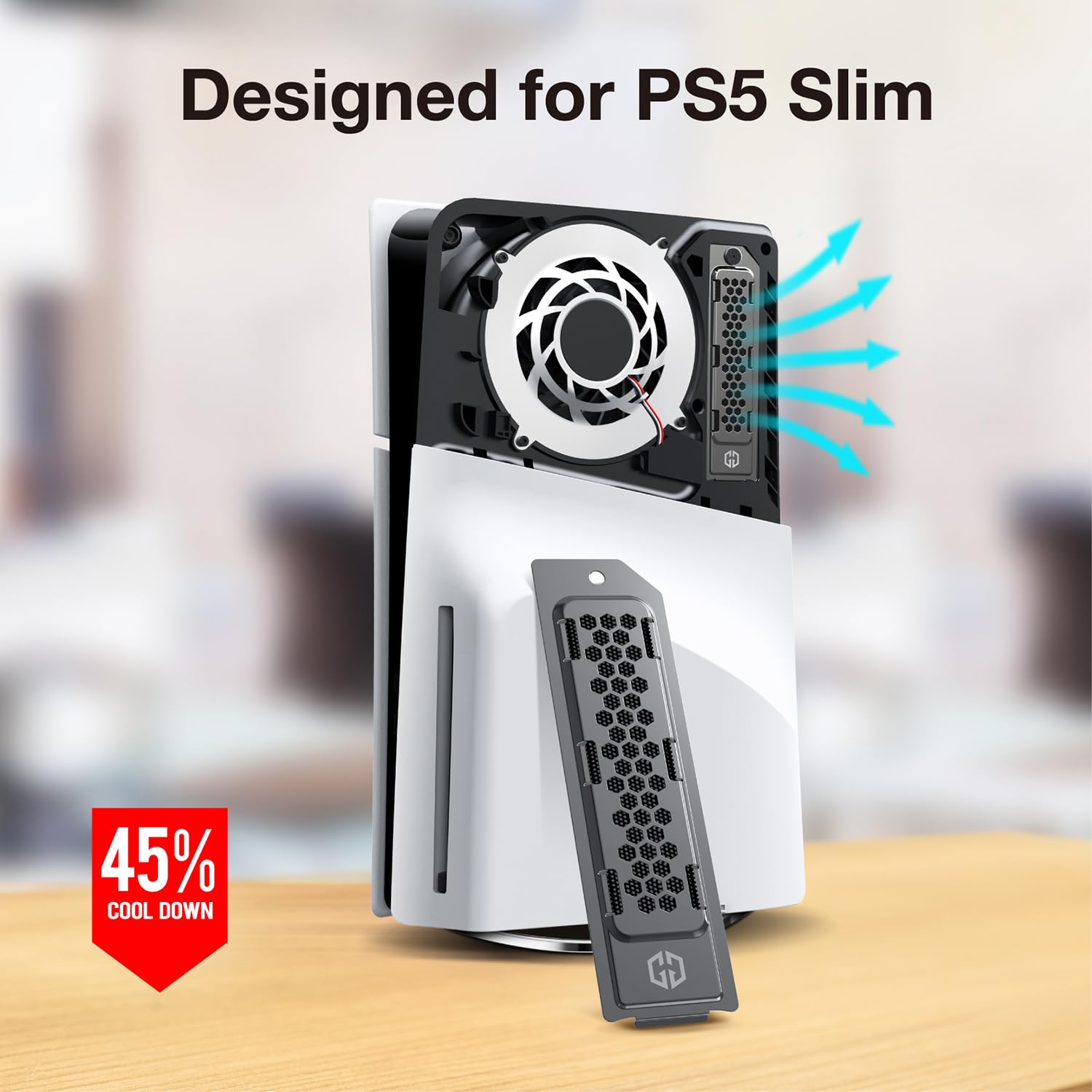 Graugear Metal Heat Dissipation Cover For Ps5 M.2 Ssd Expansion Slot | Fit For Playstation 5 Nvme Ssd W/Heatsink | New Breathabl