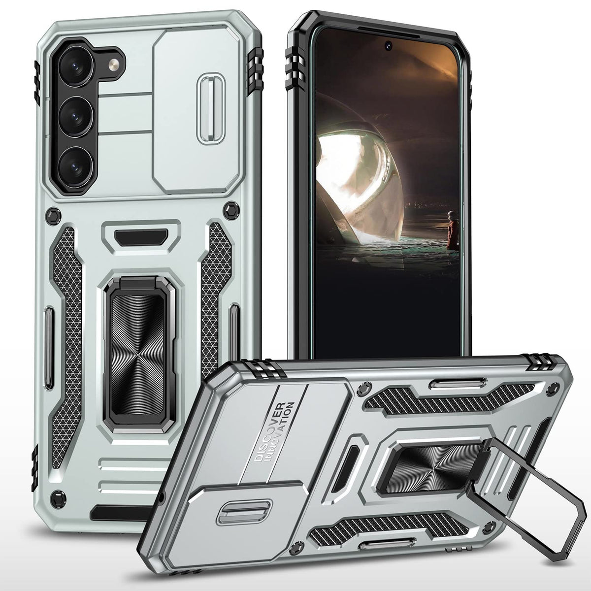 Sefing Phone Case For S23 Samsung Case Samsung Galaxy S23 Phone Case With Kickstand Ring Holder, With Camera Cover, With Magneti