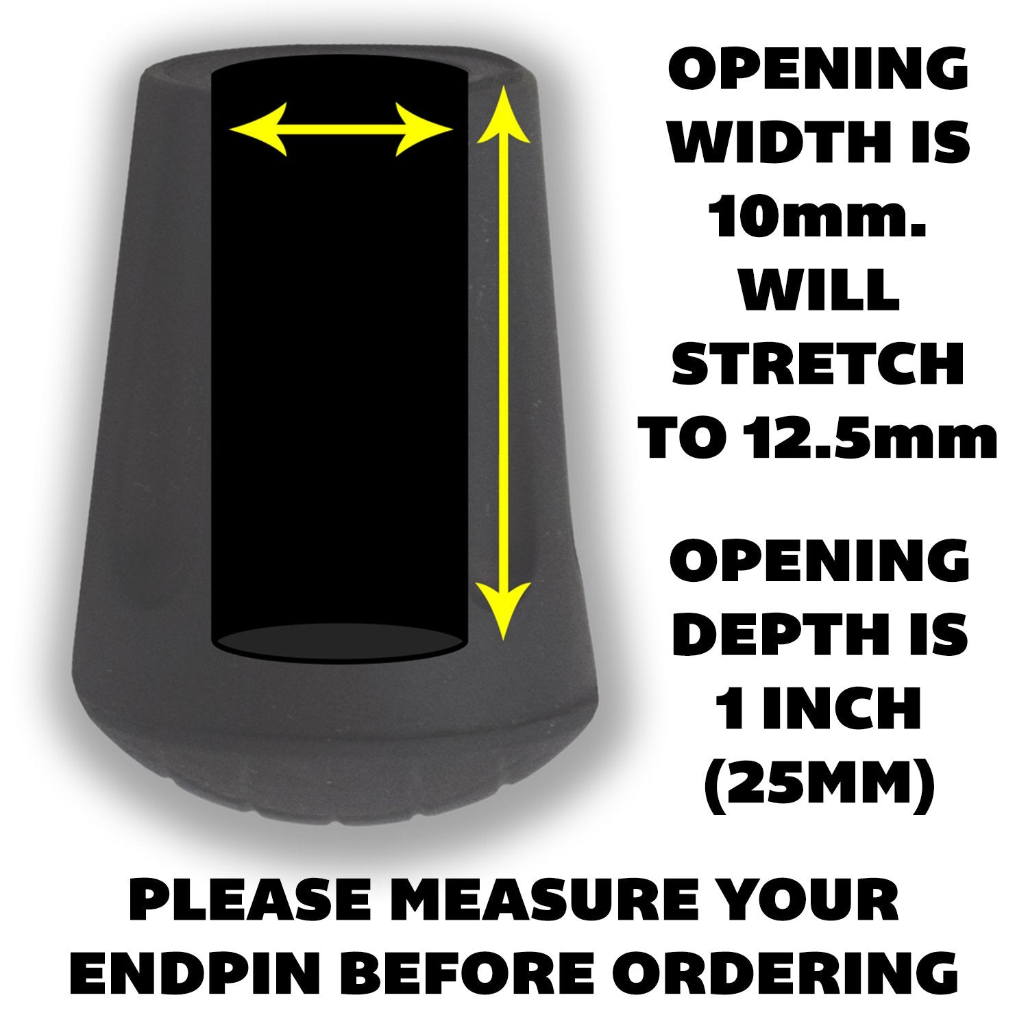 Superior Bassworks Ultimate Upright Double Bass Endpin Rubber Tip For 10.0 12.5Mm Diameter Large Endpins