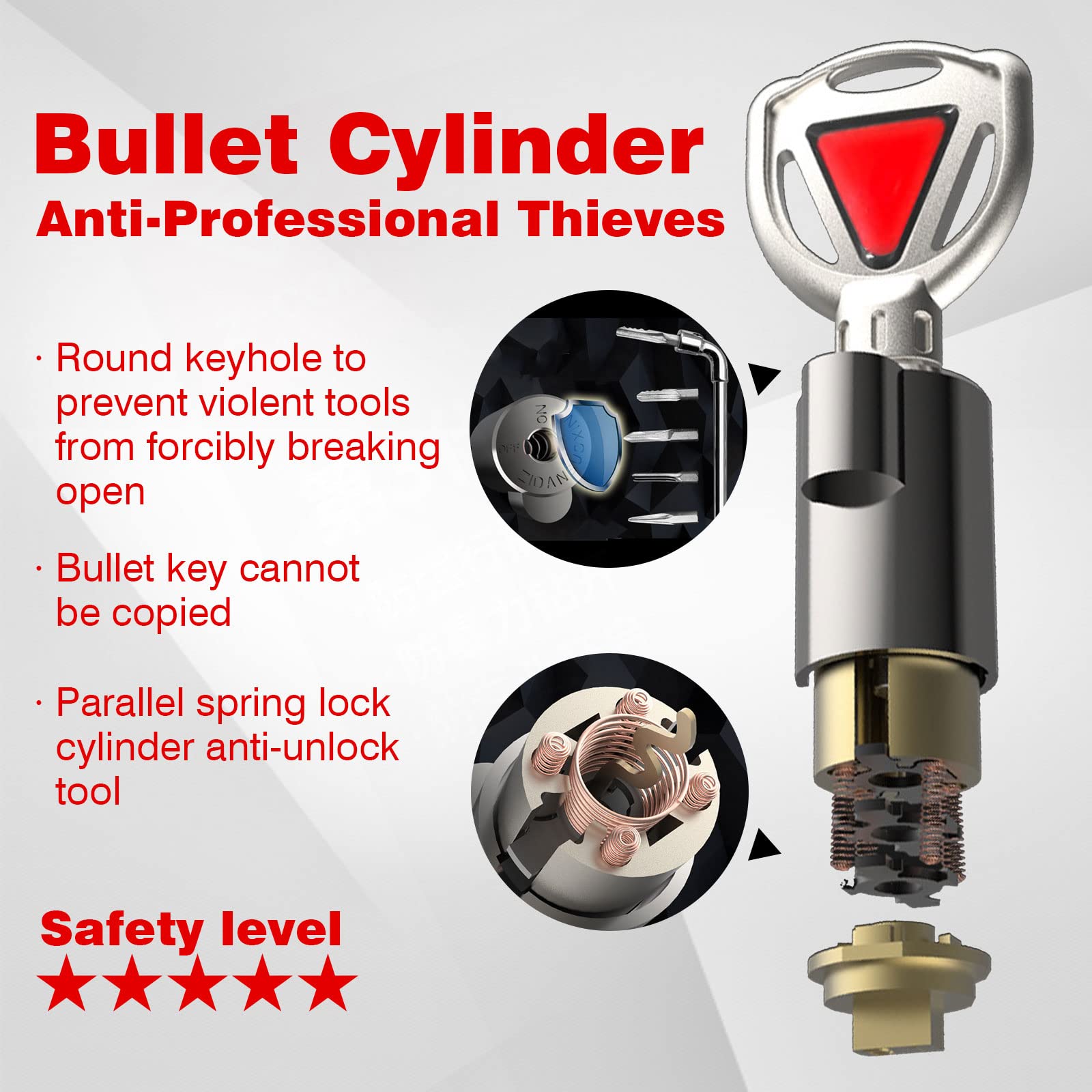 Opsoopi Motorcycle Lock, Motorcycle Locks Anti Theft Waterproof Disc Brake Lock For Motorcycles Wheel Lock Scooter Dirt Bike Wit