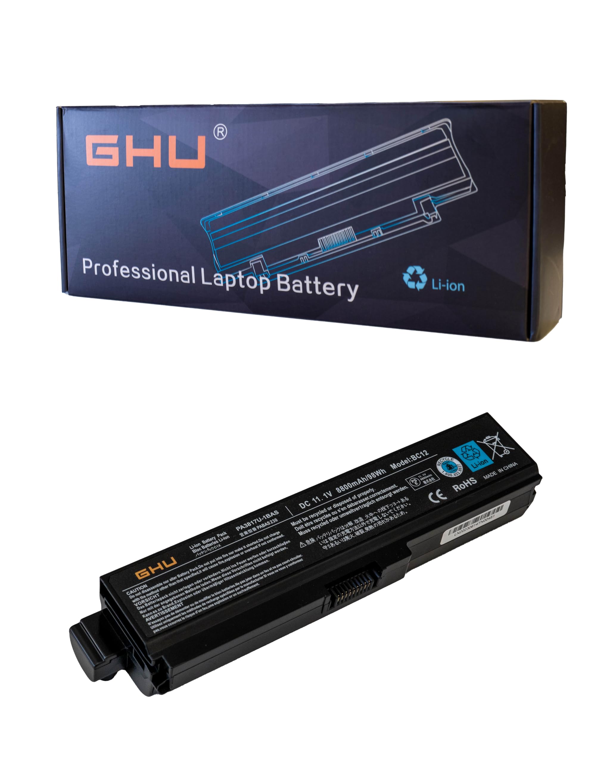 GHU New Battery 98 WH Replacement for PA3819U-1BRS Compatible for Toshiba Satellite PA3817U-1BRS A665 C655 L600 L675D L700 P745 