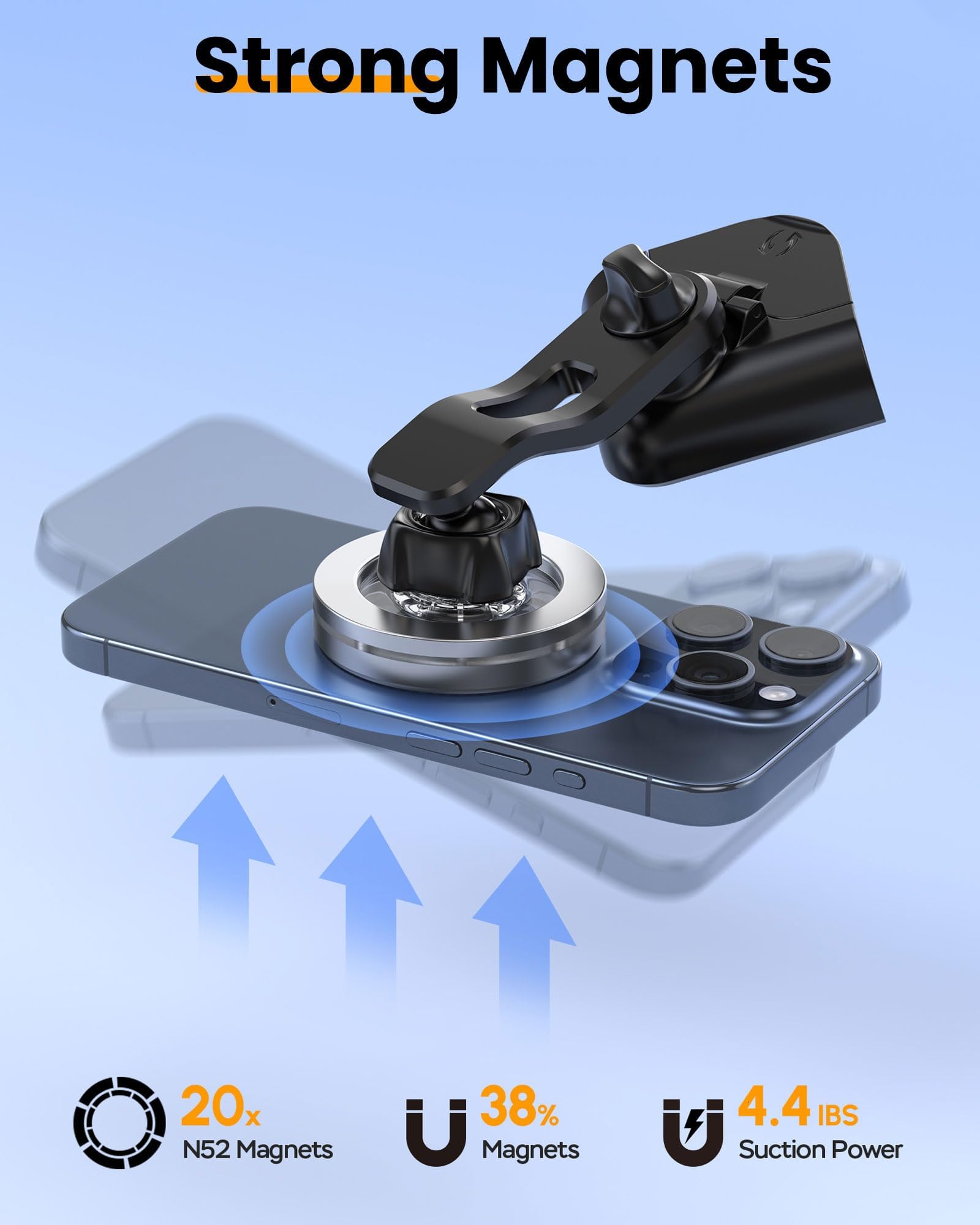 Amadaw 2025 New Tesla Model Y Juniper Phone Mount For Magsafe, [Strongest Magnet, 3M Adhesive], Tesla Phone Holder For Model Y/3