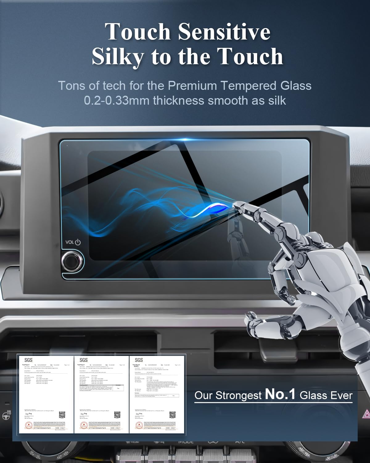 Bibibo For 2024 2025 Toyota Tacoma Accessories Screen Protector For 2024 2025 Toyota Tacoma Sr /Sr5/Trd Prerunner 8 Inch Display Toyota Tacoma 2024 Tempered Glass Protective Film Anti Scratch Anti Glare Hd Clear Toyota Tacoma 2024