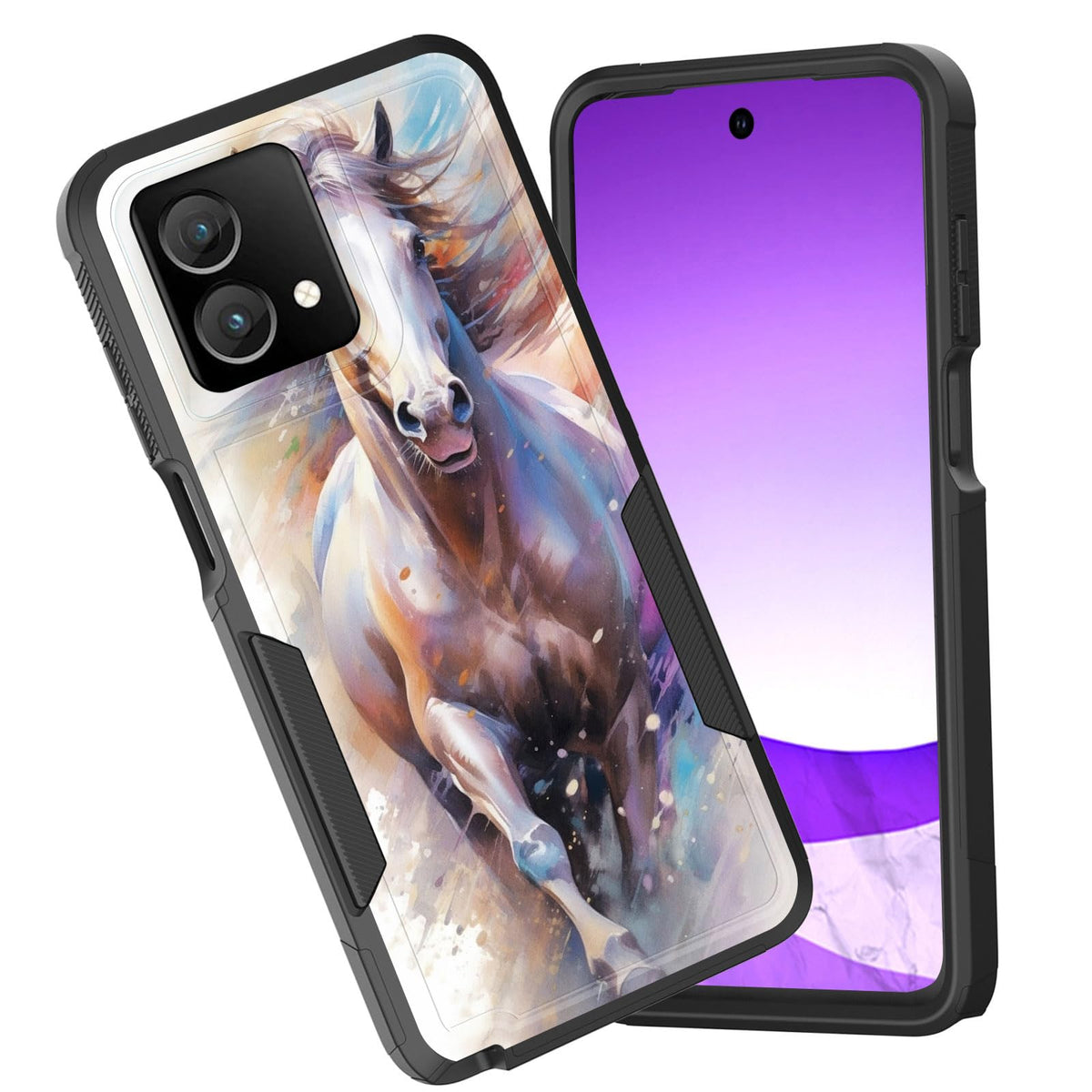 Cicplkse For Moto G Stylus 5G 2023 Case,Dual Layer Heavy Duty Hybrid Shockproof Hard Pc Soft Silicone Tpu Bumper Protective Cove