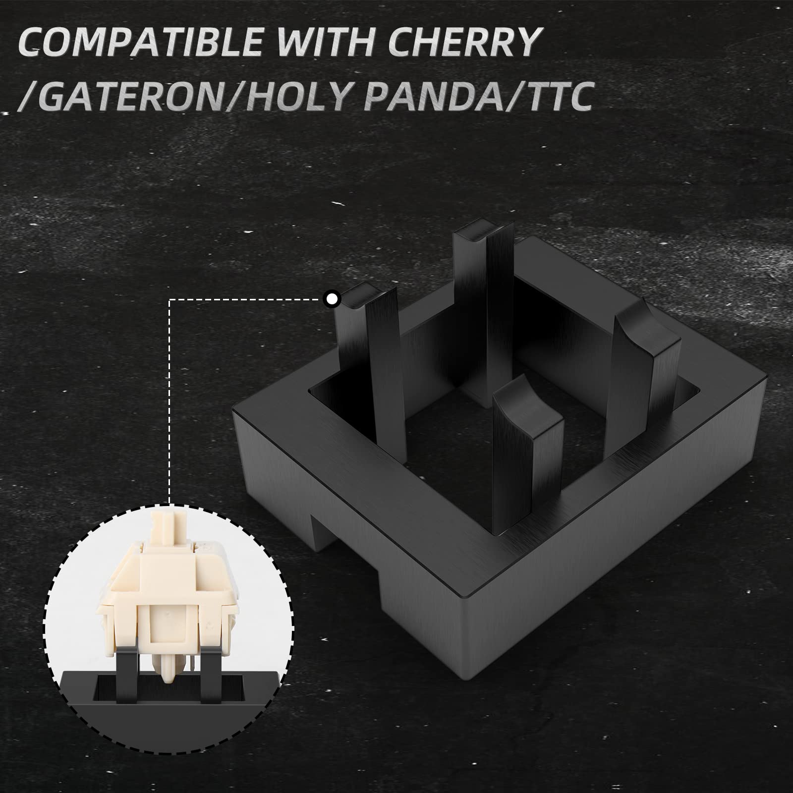 Yimagujrx Runjrx Keyboard Switch Opener,2 In 1 Cnc Modular Switch Opener For Kailh Gateron Cherry Ttc Akko Holy Panda,Made Of Aluminium (Black)