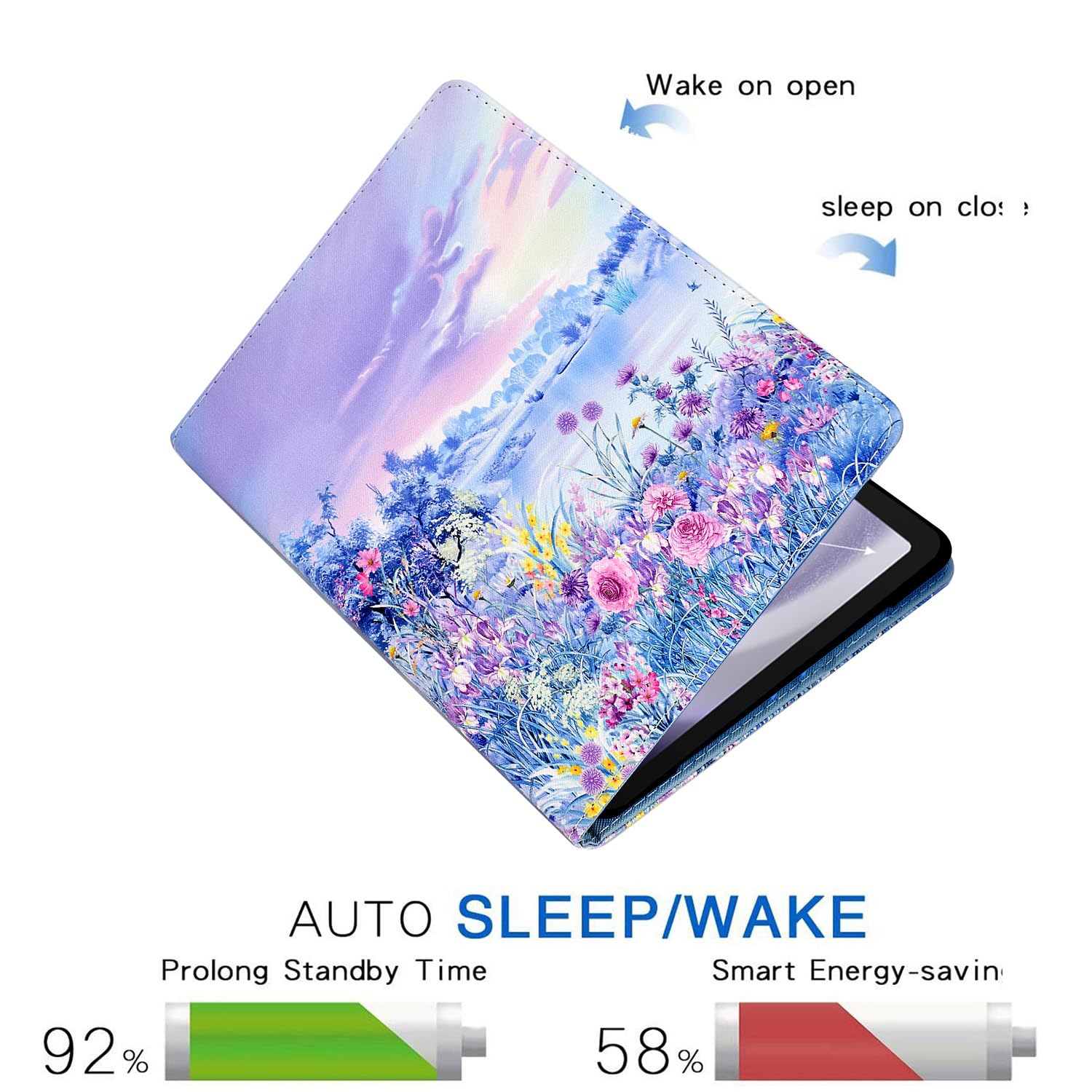 Case For Galaxy Tab A9+/A9 Plus 11 Inch 2023 (Sm X210/X216/X218), Funut Pu Leather Folio Cover Multi Angle Stand With Auto Wake/