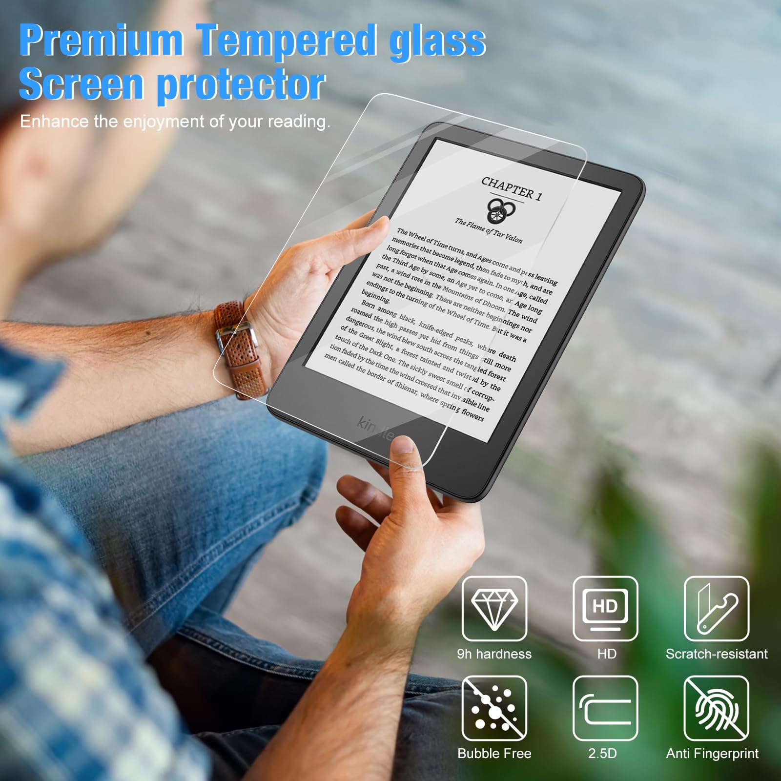 Bhqrjmv [2 Pack] Tempered Glass Screen Protector For All New Kindle Paperwhite 6.8 Inch/Kindle Paperwhite Signature Edition 6.8