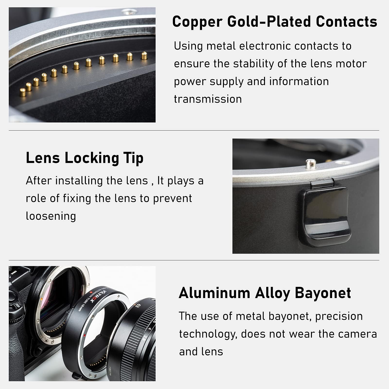 Viltrox Dg-Gfx 18Mm Metal Auto Focus Macro Extension Tube Ring Adapter Compatible With Fuji Gfx 50S 50R Gfx Mount Medium Format