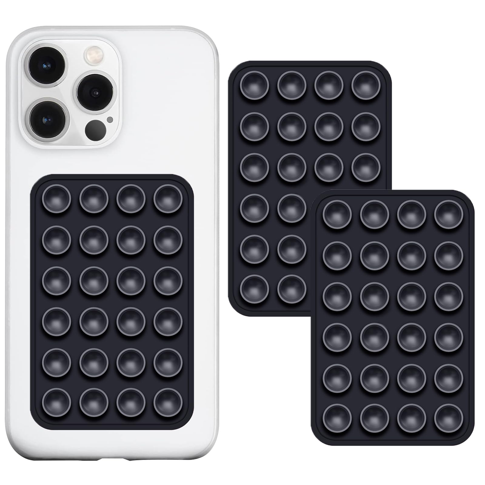 Azxyi 2 Pack Silicone Suction Case Mount, Adhesive Cup Phone Mount, Non-Slip Sticky Grip For Cellphone, Strong Holder For Selfie