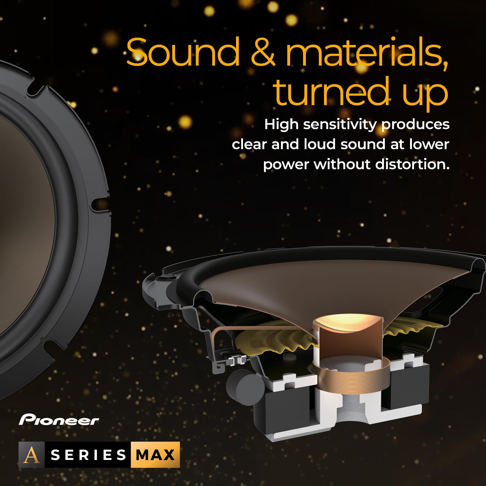 Pioneer A-Series Max Ts-A693Ch, 2-Way Component Car Audio Speakers, Full Range, Clear Sound Quality, Easy Installation And Enhan