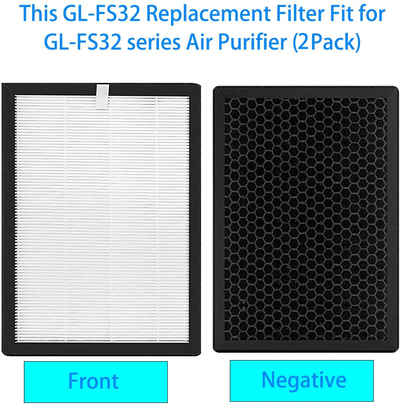Gl Fs32 Replacement Filter For Gl Fs32 Air Purifier, 3 In 1, H13 True Hepa Filter With High Efficiency Activated Carbon And Pre