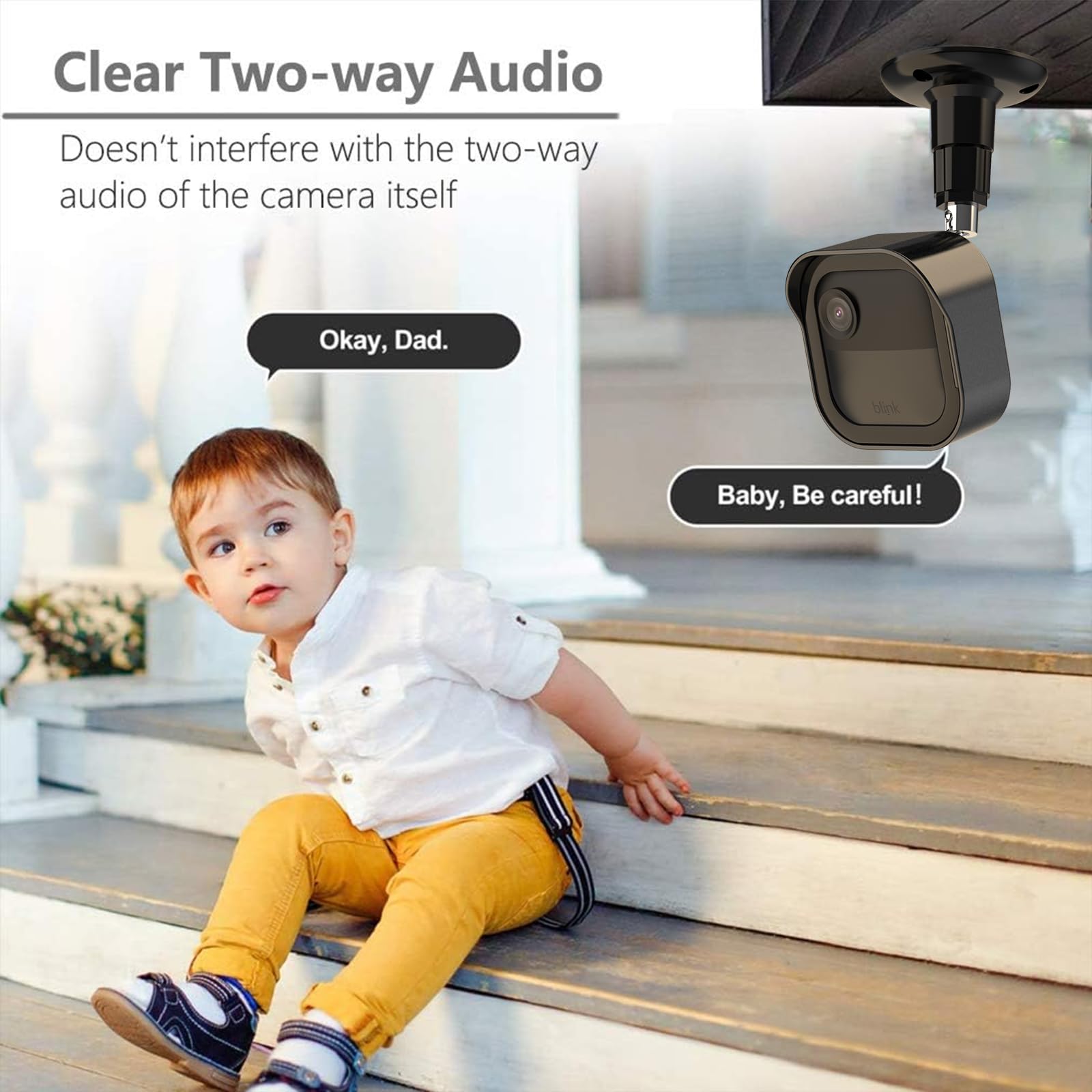 All New Blink Outdoor Camera Housing And Mounting Bracket (4Th Gen And 3Rd Gen), 3 Pack Protective Cover And 360 Degrees Adjustable Mount With Sync Module 2 Outlet Mount (Black)