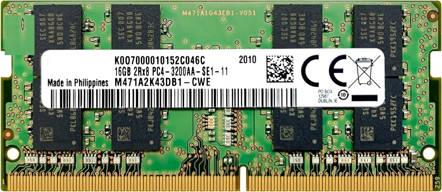 16Gb Ddr4 3200Mhz Sodimm Pc425600 Cl22 2Rx8 1.2V 260Pin SoDimm For Laptop Notebook Ram Memory Module M471A2K43Db1Cwe