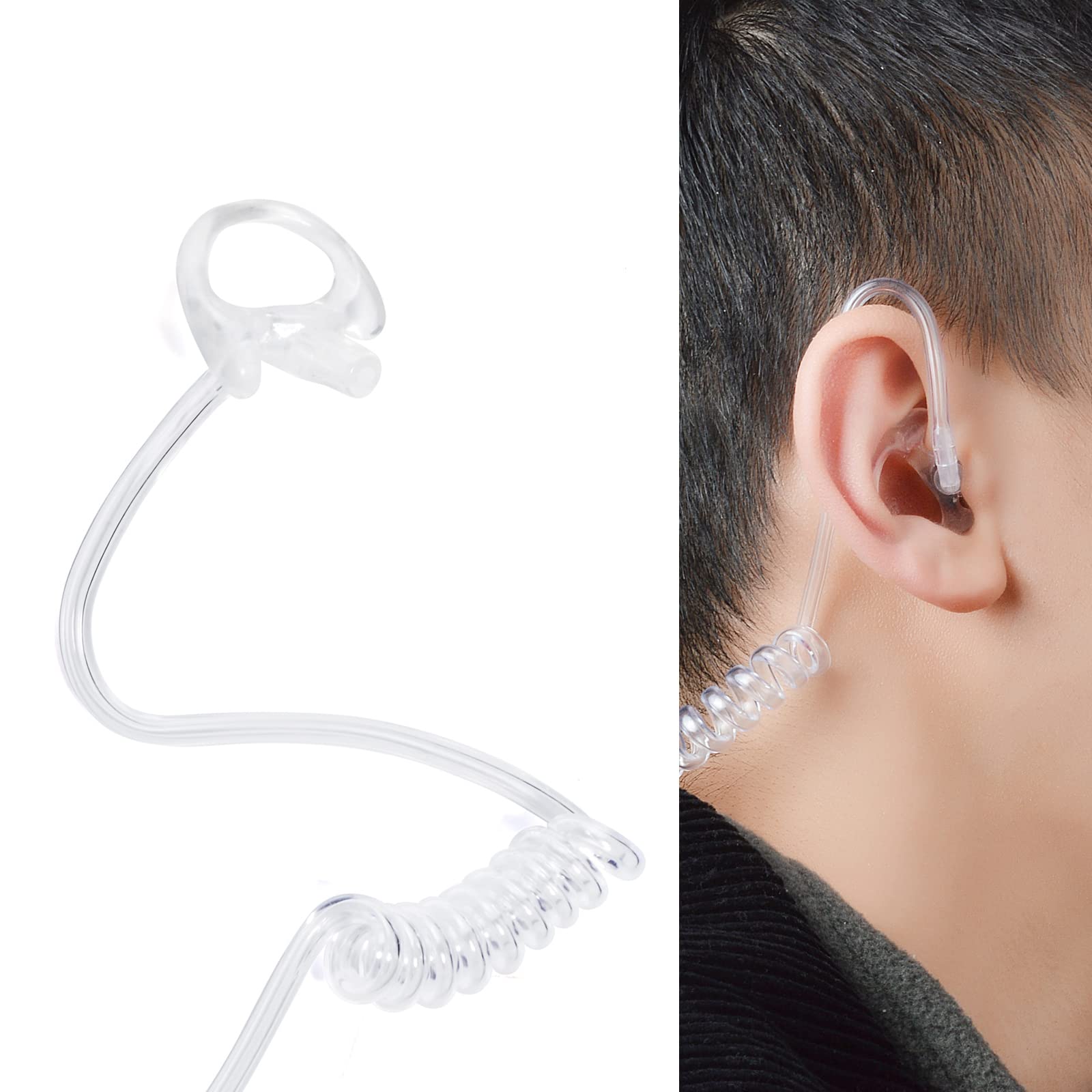 Twayrdio Medium Size Earbud Ear Mold Earmold Replacement For Walkie Talkie Earpiece Surveillance Headset Acoustic Coil Tube Audi