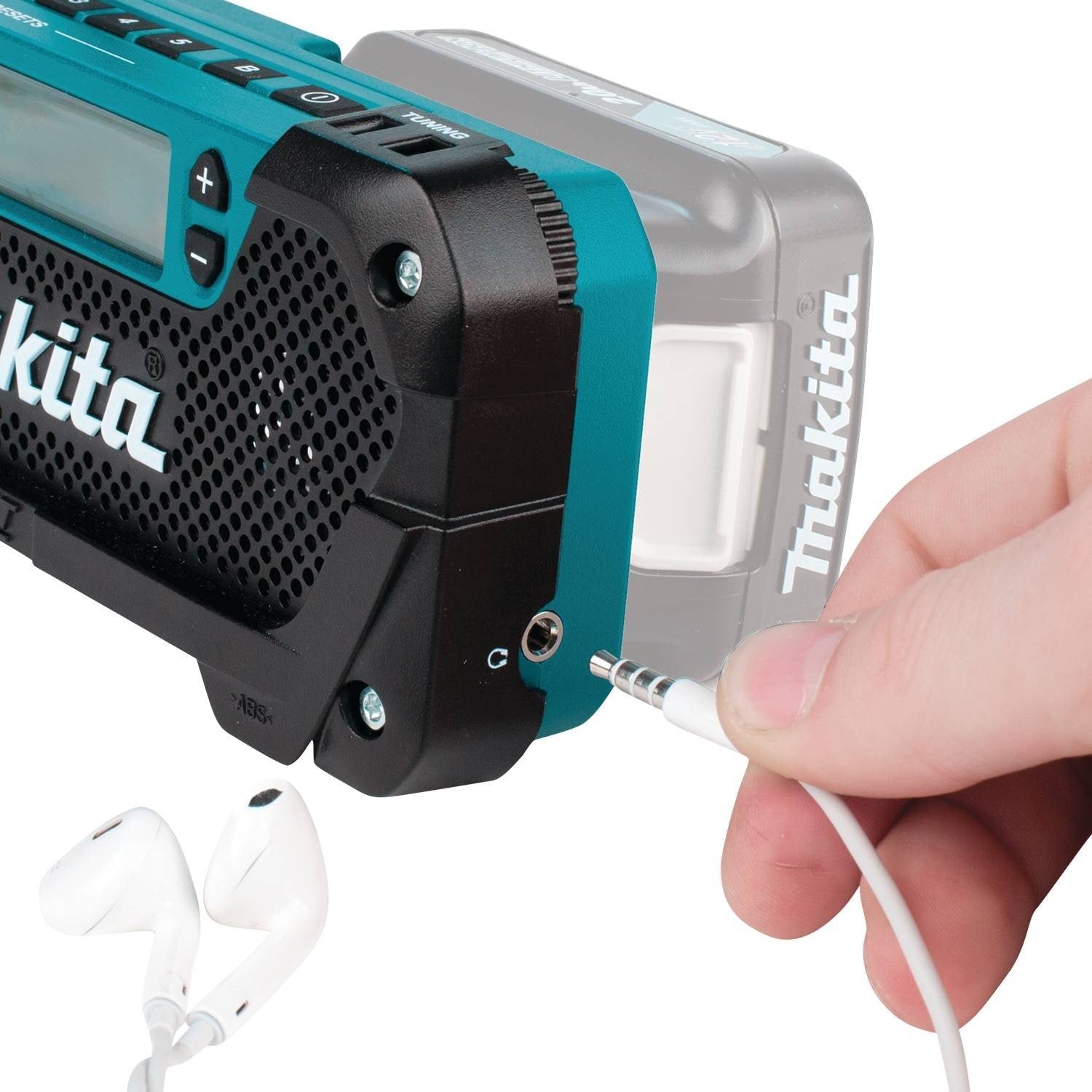 Makita Rm02 12V Max Cxt� Lithium Ion Cordless Compact Job Site Radio, Tool Only