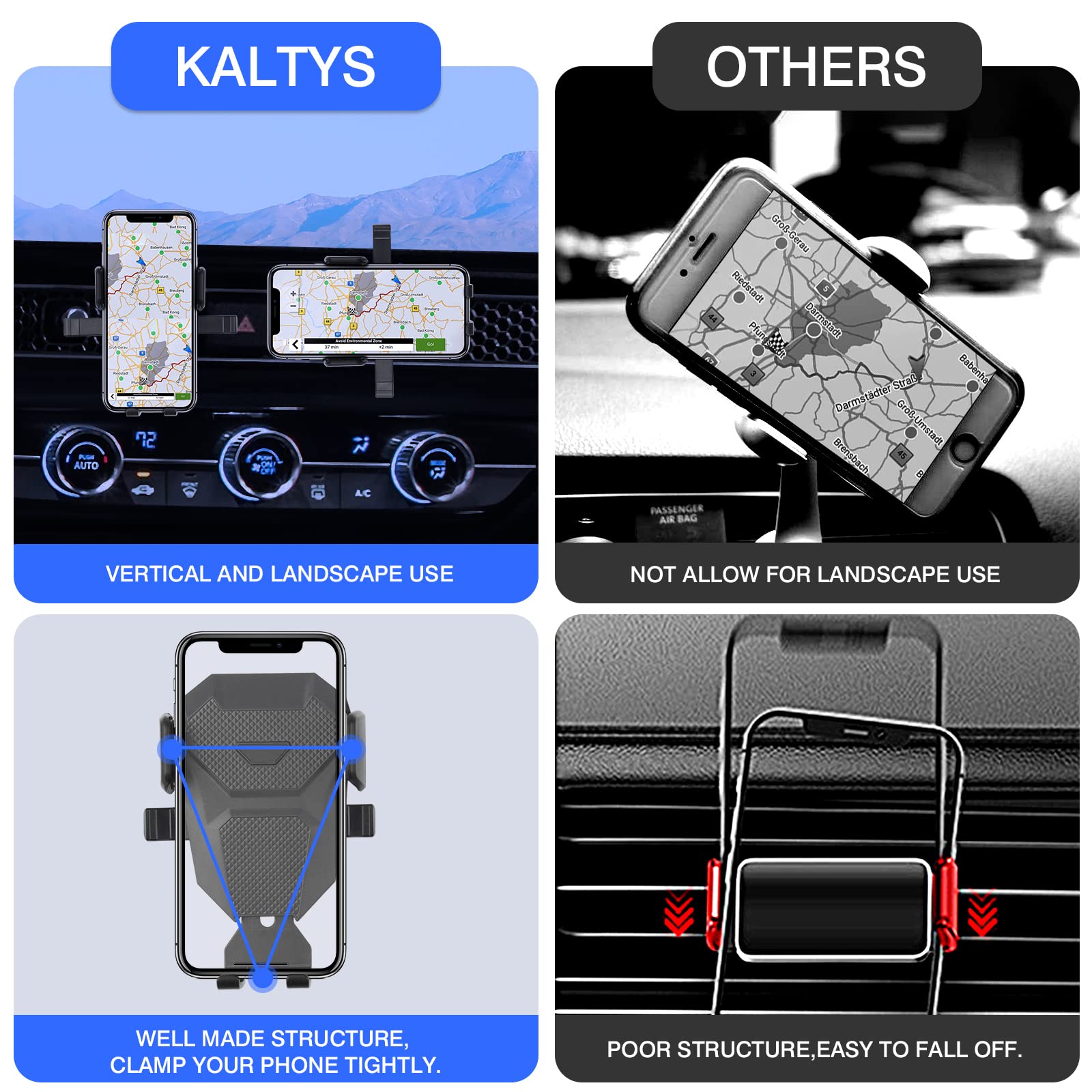 Karltys Car Phone Holder For Honda Civic 2022 2023 2024 2025, 11Th Gen. Civic Cell Phone Mount For 4-7 Inch Phones, Hands Free T