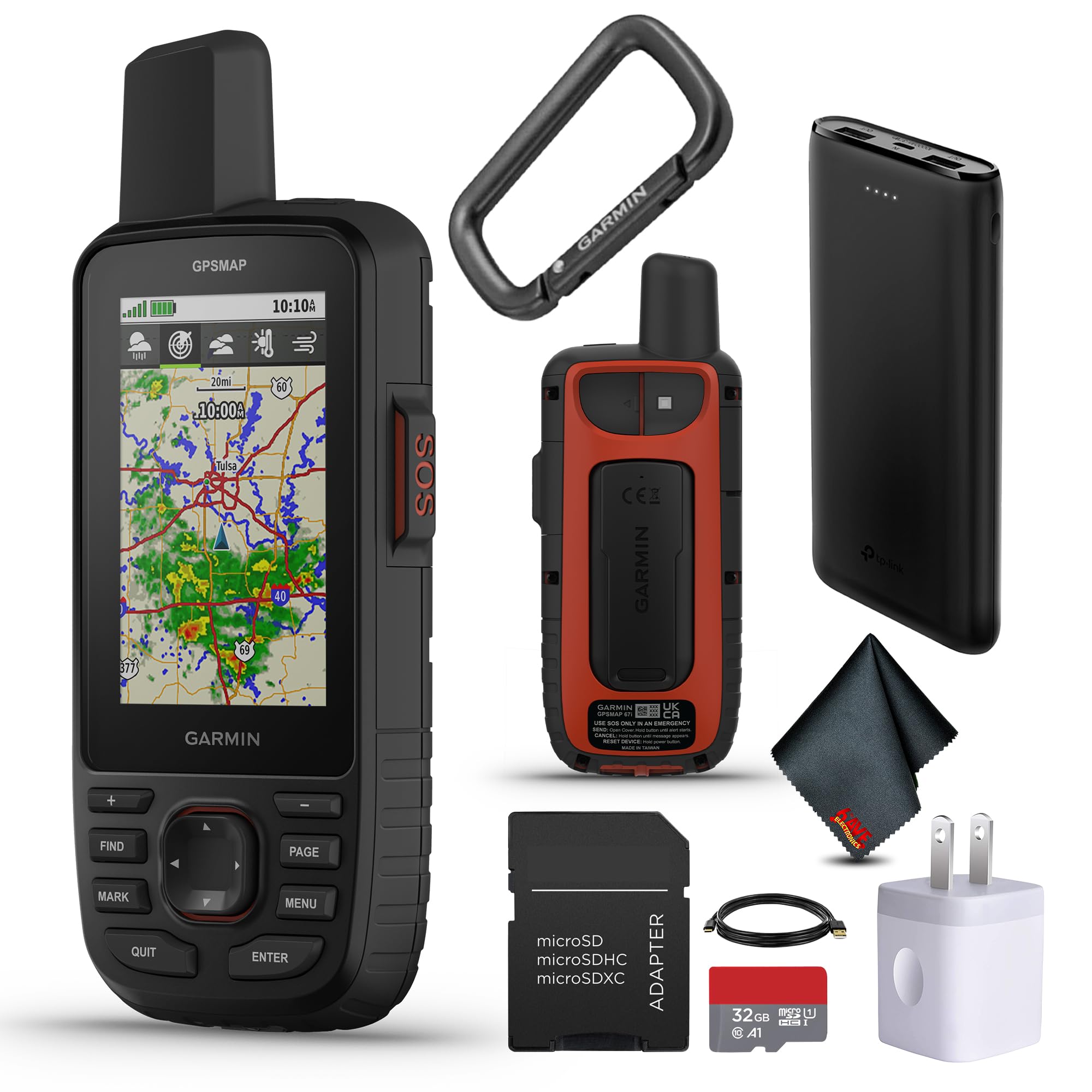 Garmin Gpsmap 67I Rugged Hiking Gps Handheld, Premium Inreach Satellite Technology, 425 Hr Of Battery Life, Two-Way Messaging, I