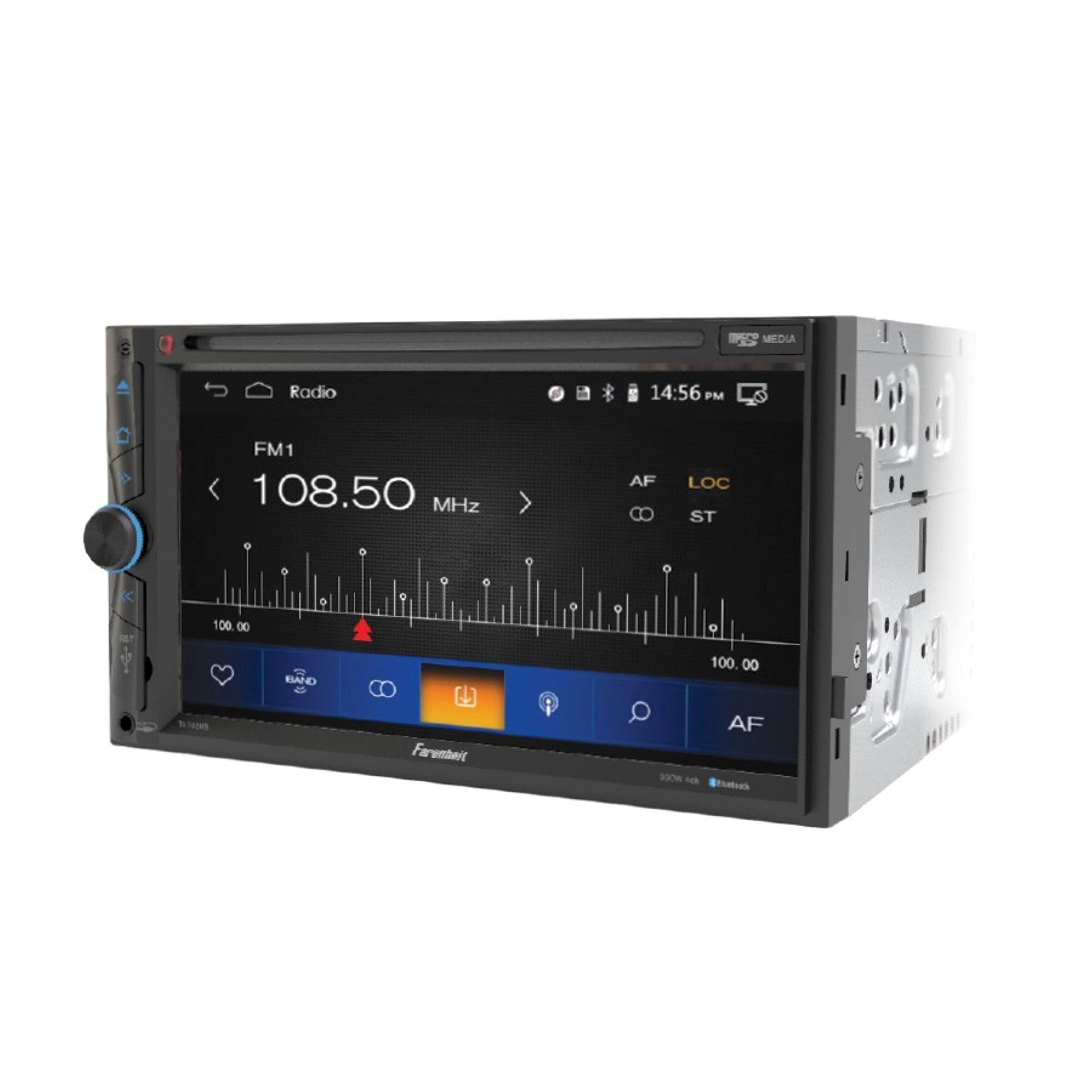 Farenheit 7'' Lcd Ddin Indash Dvd Player Bluetooth Android Phonelink Remote